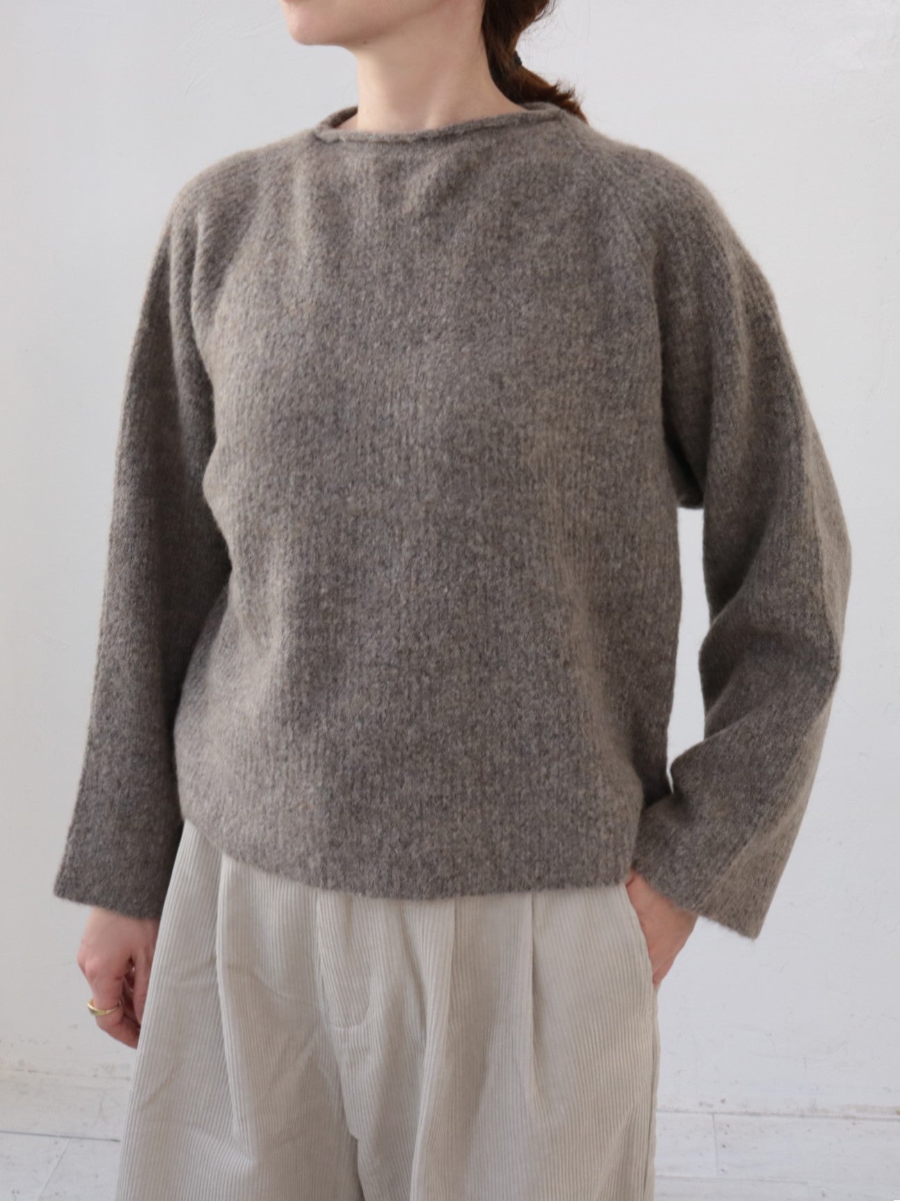 doux bleu ラマ畦プルオーバー DB-2552-055