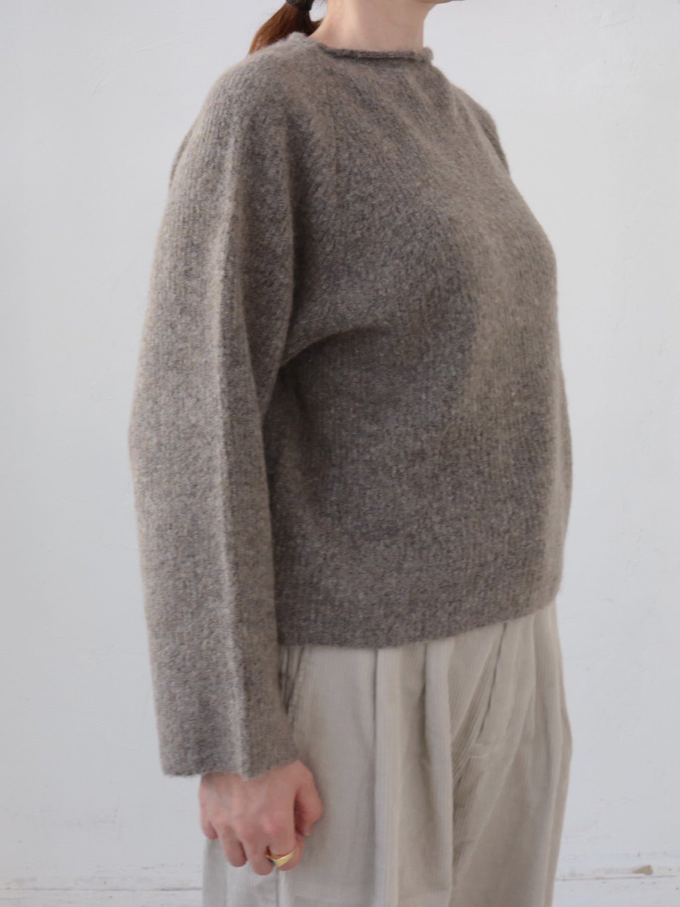 doux bleu ラマ畦プルオーバー DB-2552-055