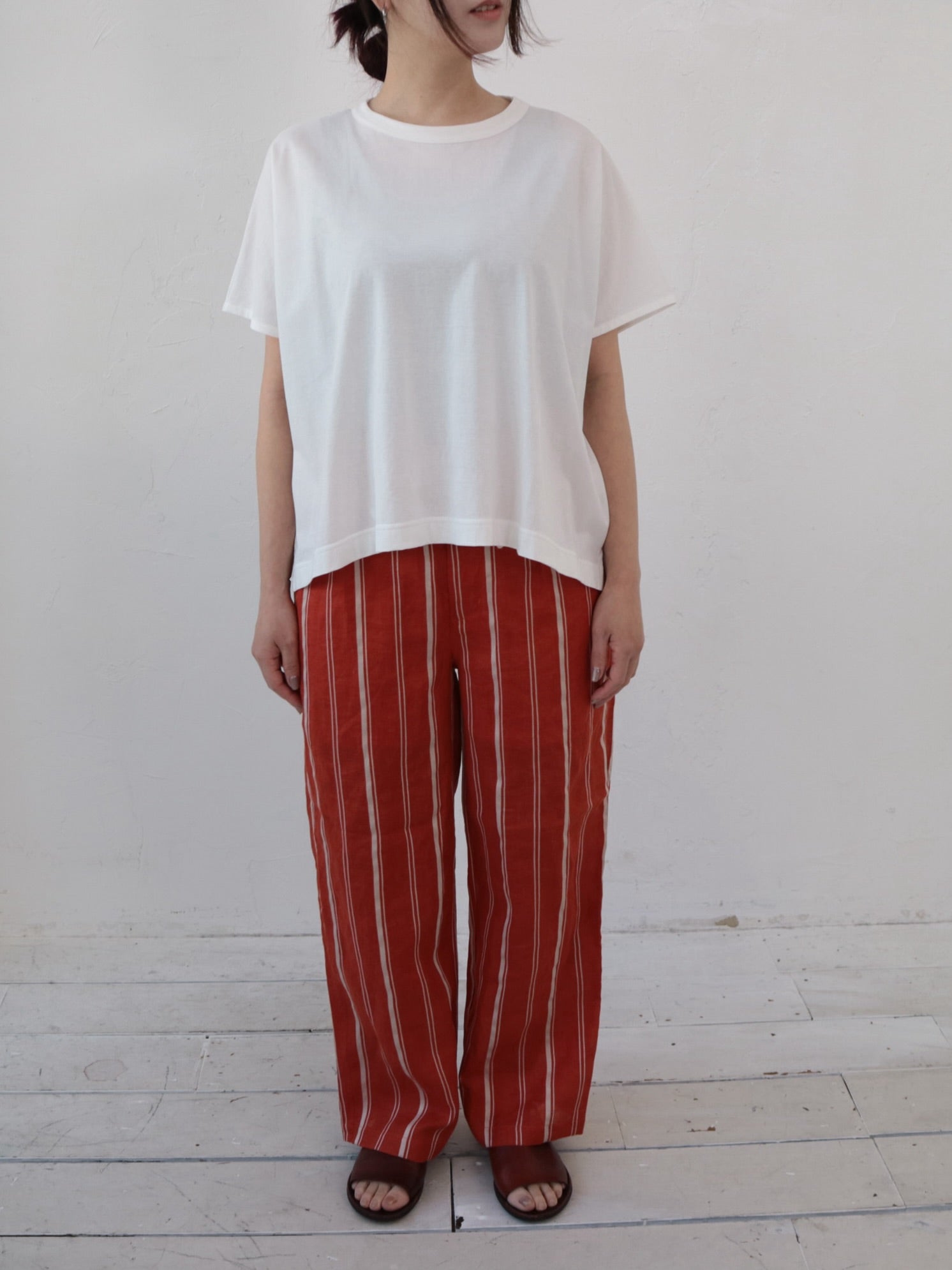 YARRA NEU 強撚天竺フレア袖Tシャツ NU-5521-430