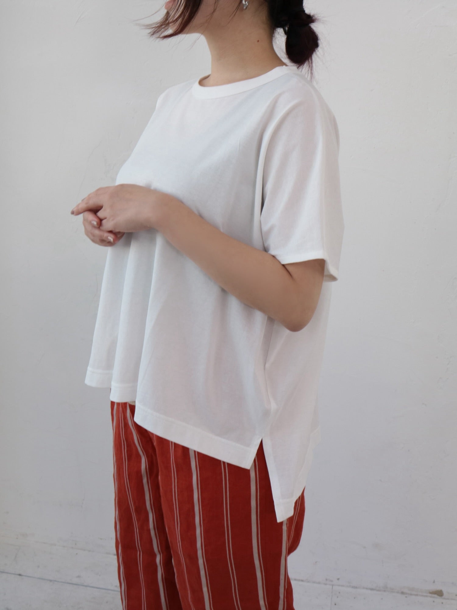 YARRA NEU 強撚天竺フレア袖Tシャツ NU-5521-430