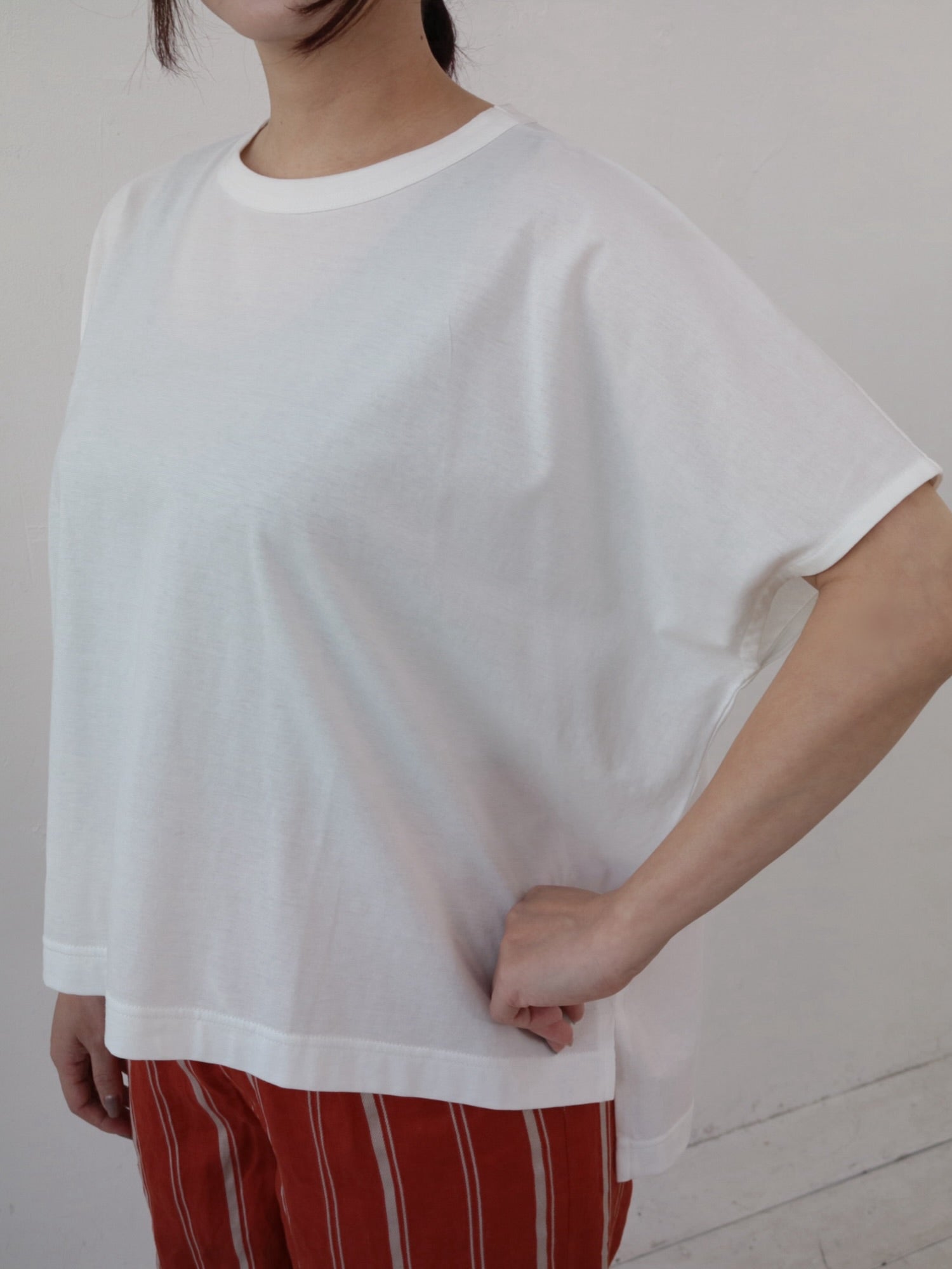 YARRA NEU 強撚天竺フレア袖Tシャツ NU-5521-430