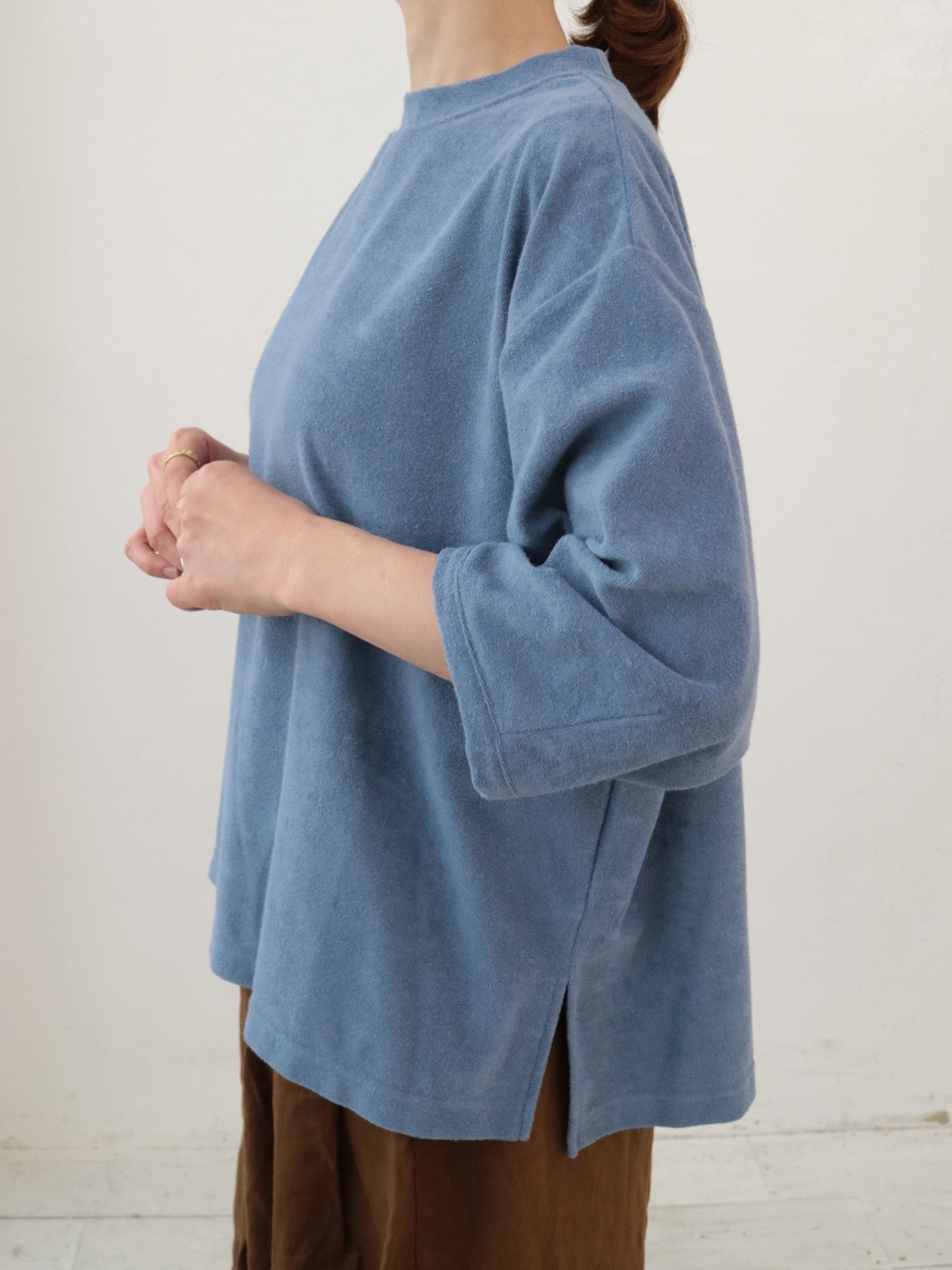 doux bleu パイル ハーフスリーブプルオーバー DB-2531-085