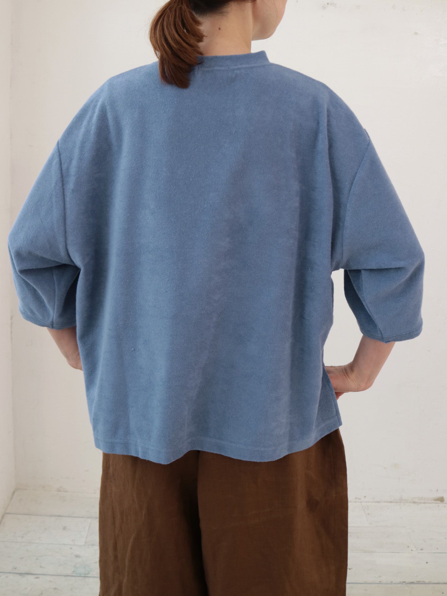 doux bleu パイル ハーフスリーブプルオーバー DB-2531-085