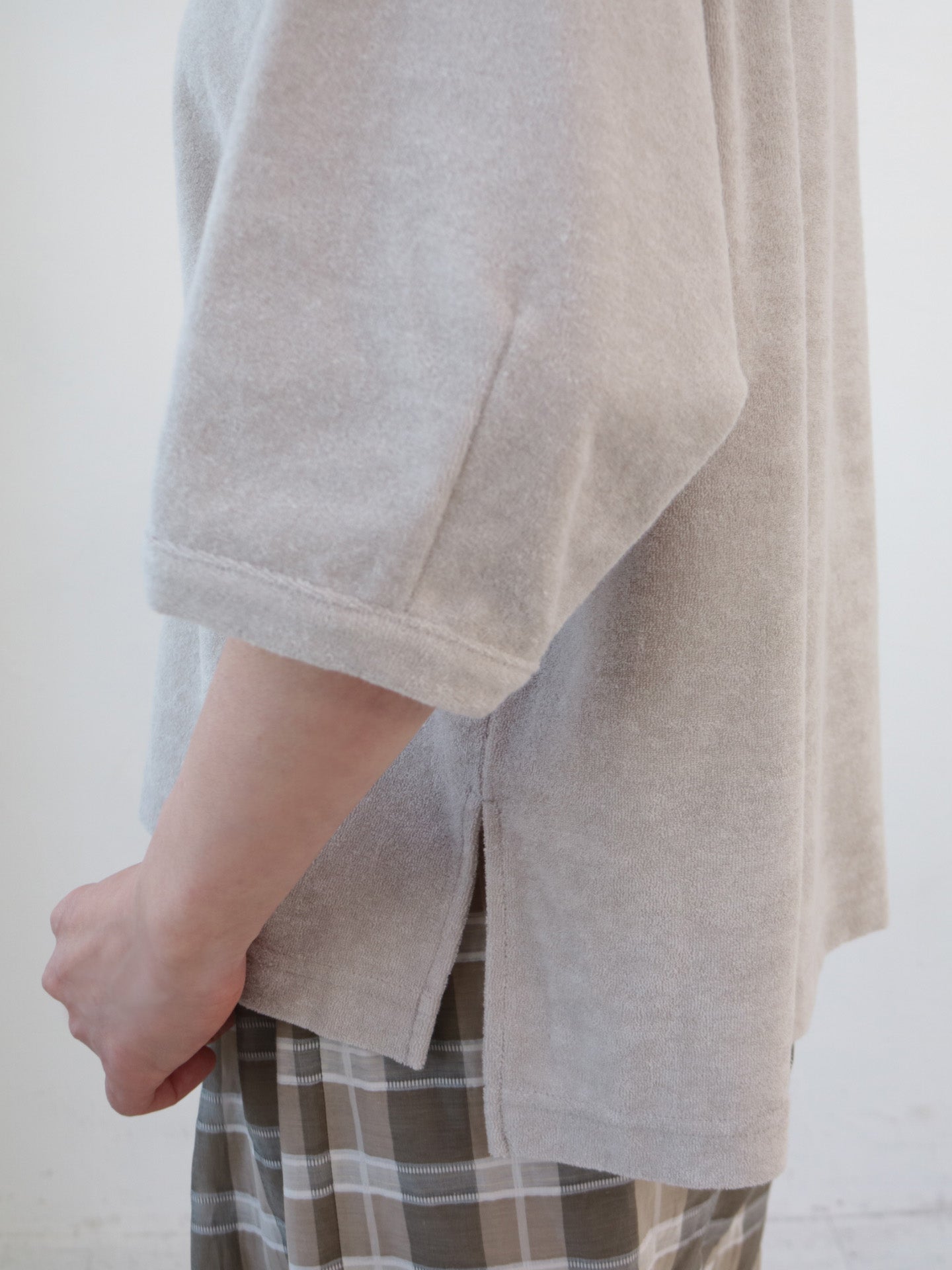 doux bleu パイル ハーフスリーブプルオーバー DB-2531-085