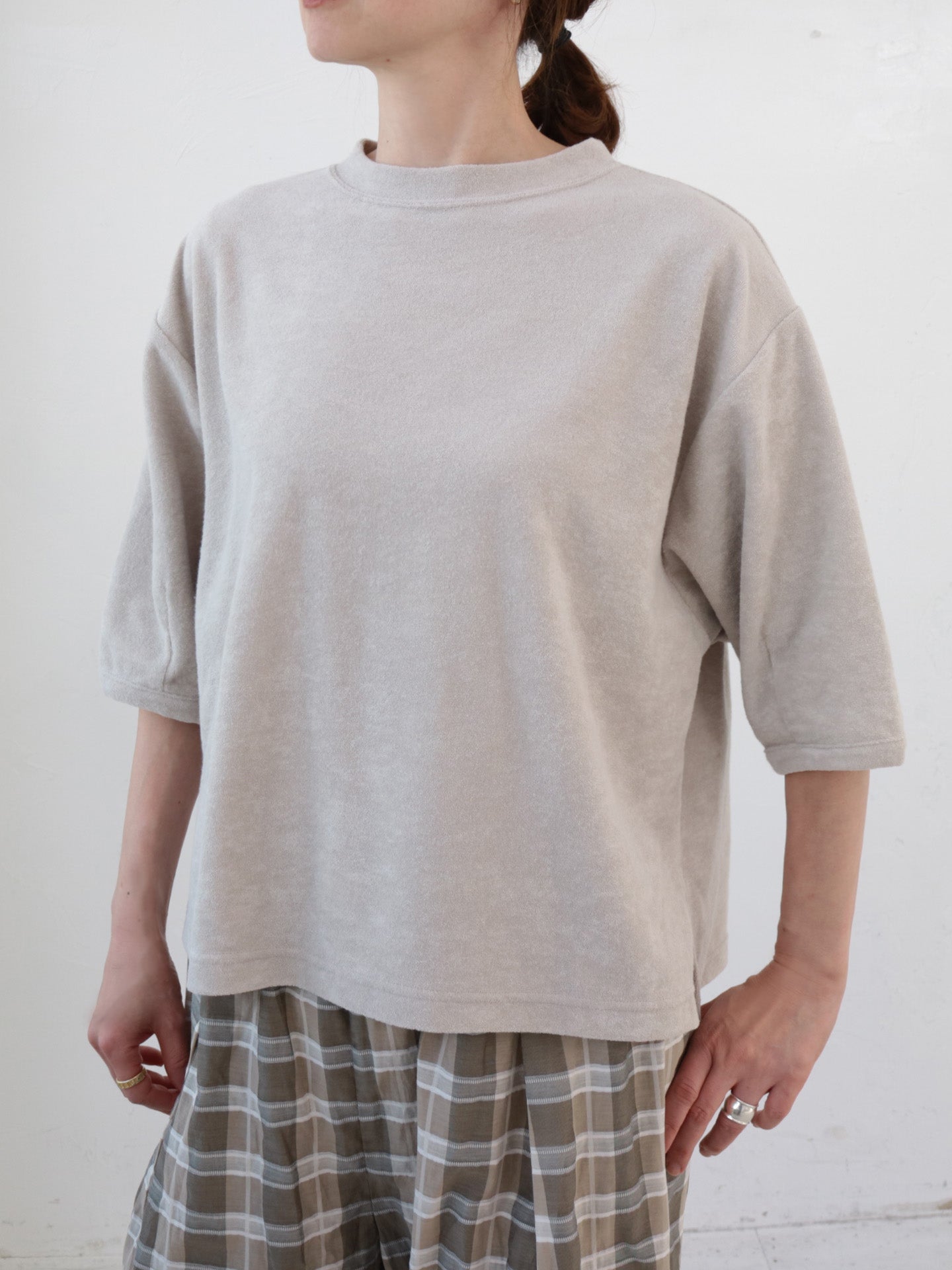 doux bleu パイル ハーフスリーブプルオーバー DB-2531-085