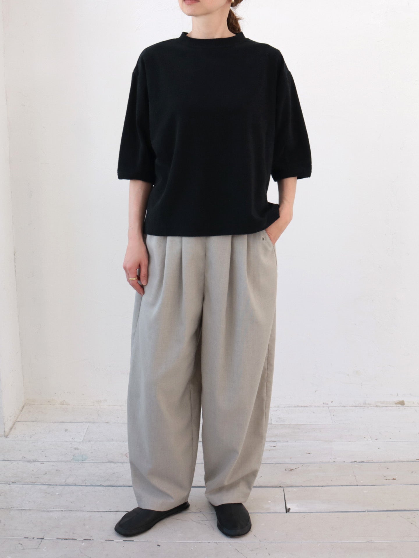 doux bleu パイル ハーフスリーブプルオーバー DB-2531-085