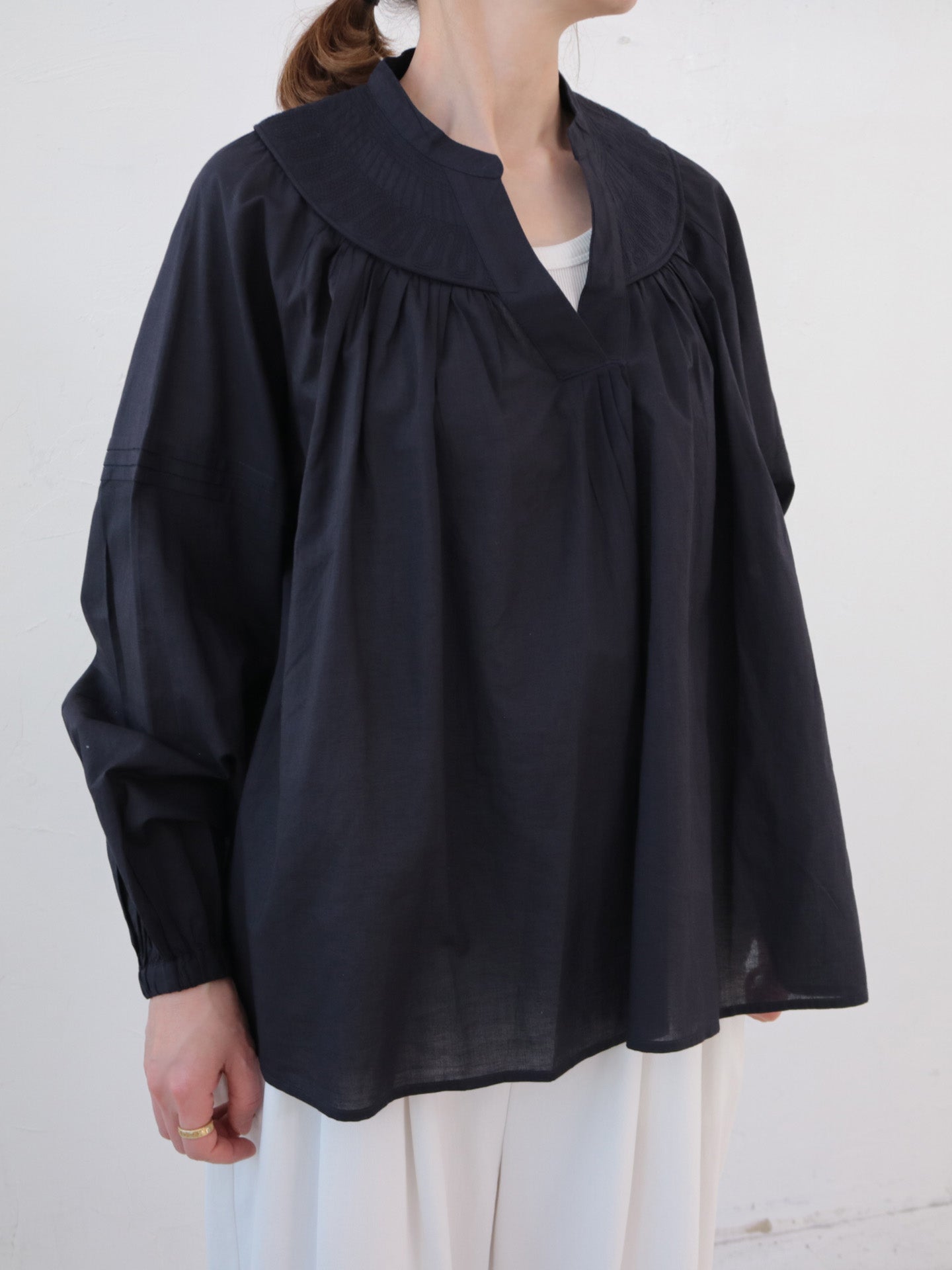 doux bleu キルトヨーク ブラウス DB-2533-083