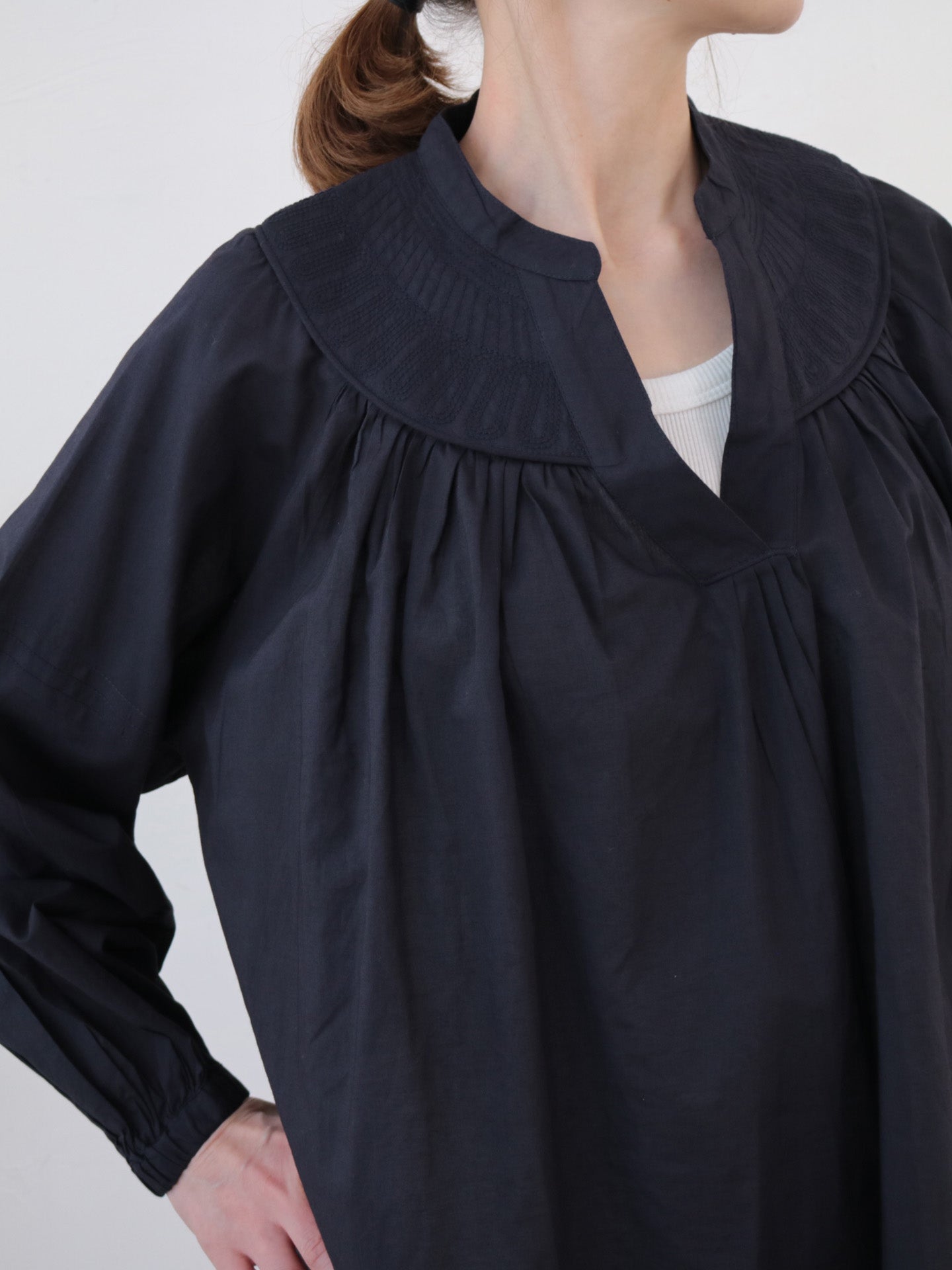 doux bleu キルトヨーク ブラウス DB-2533-083