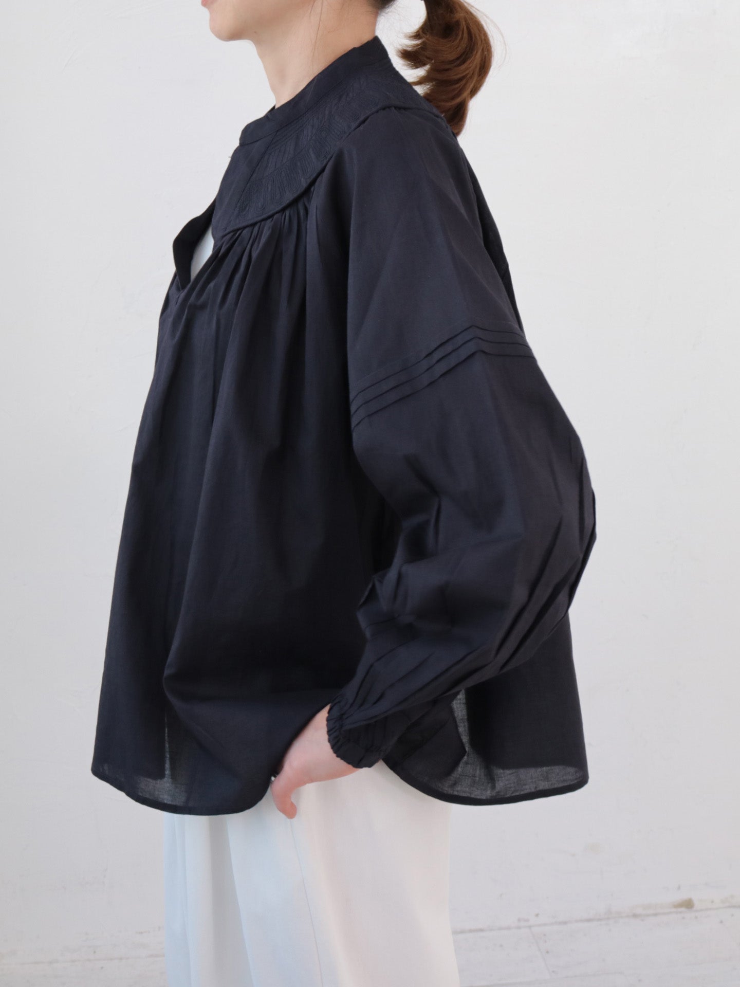 doux bleu キルトヨーク ブラウス DB-2533-083