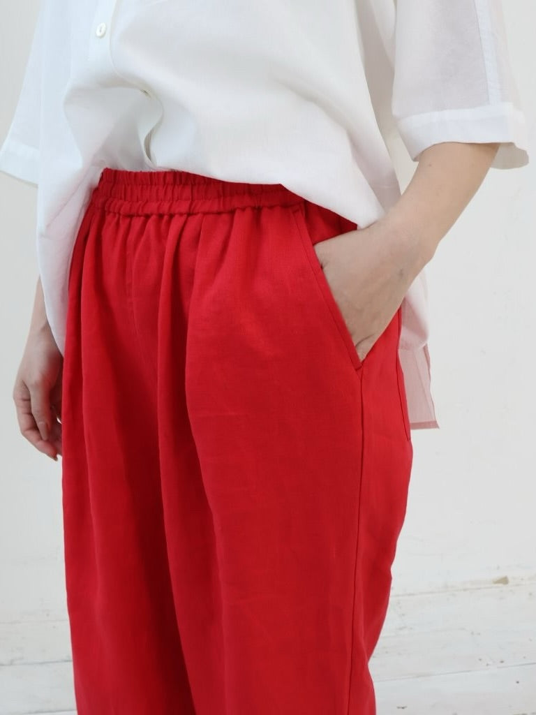 YARRA リネン8分丈パンツ YR-1633-315