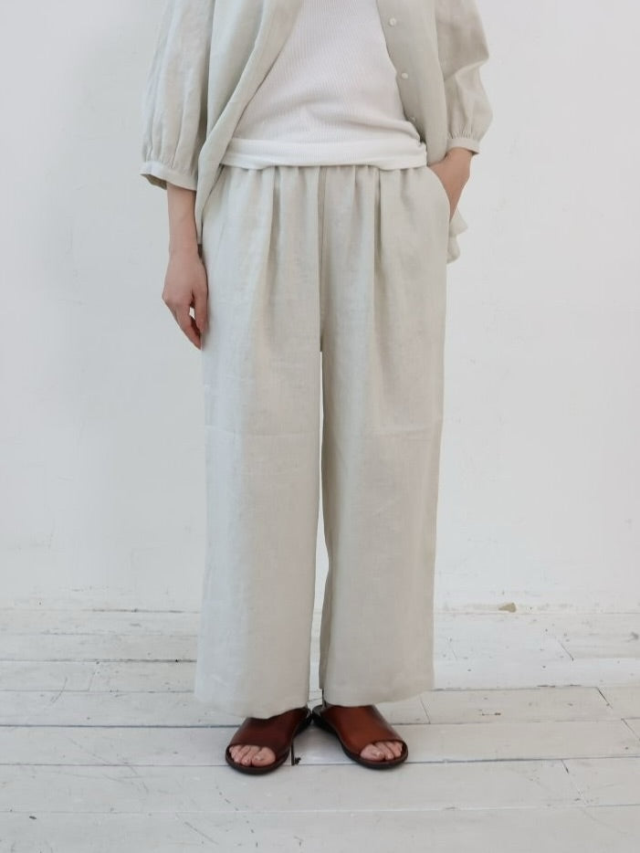 YARRA リネン8分丈パンツ YR-1633-315