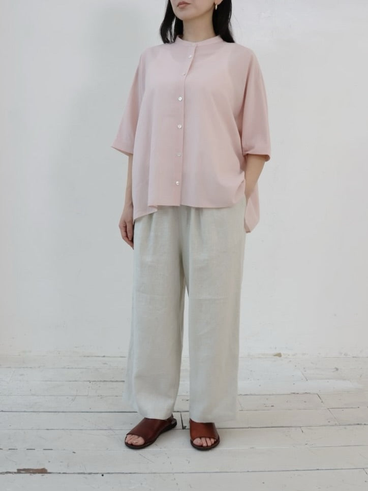 YARRA シアーリネンブレンドブラウス 1633-316