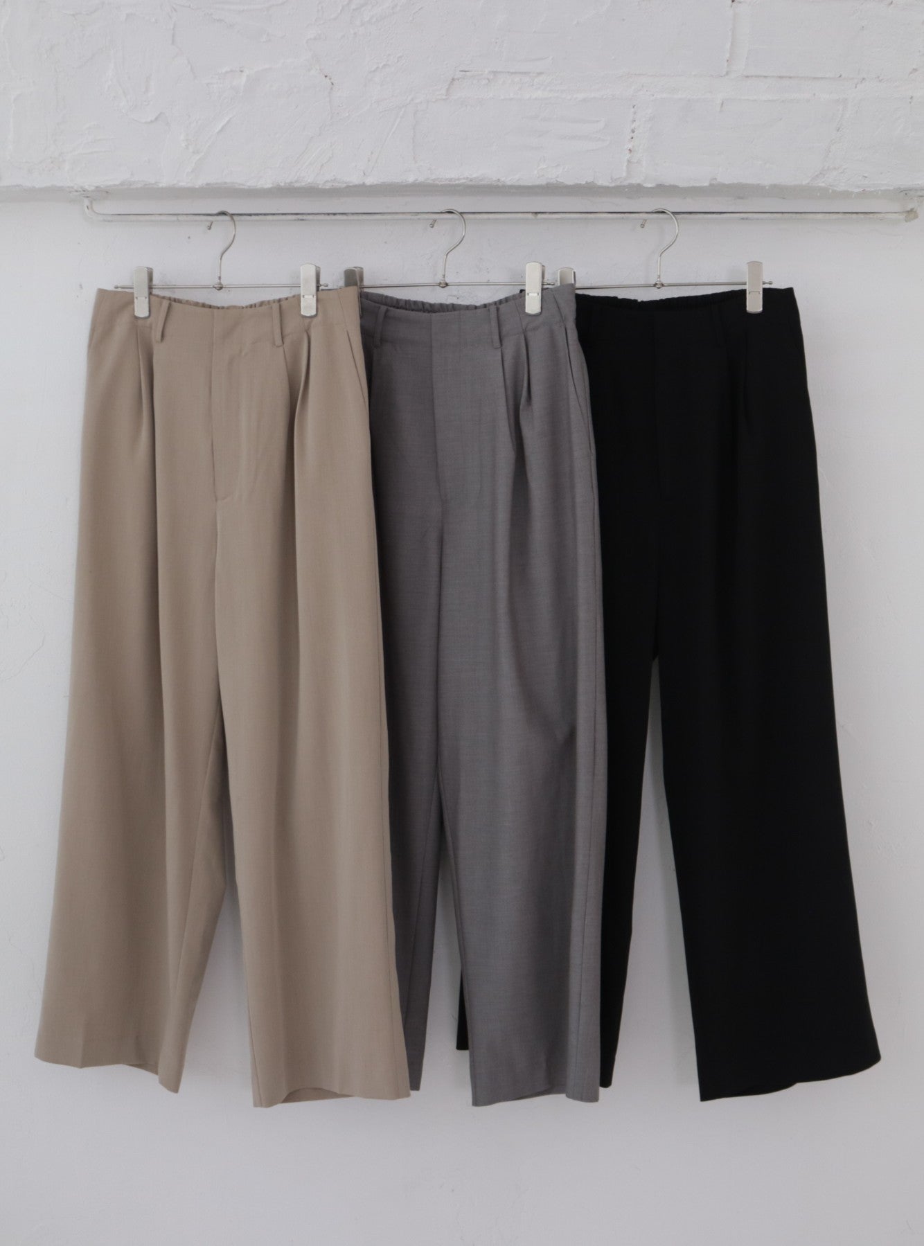 YARRA NEU ウールブレンドスラックスパンツ NU-5545-411