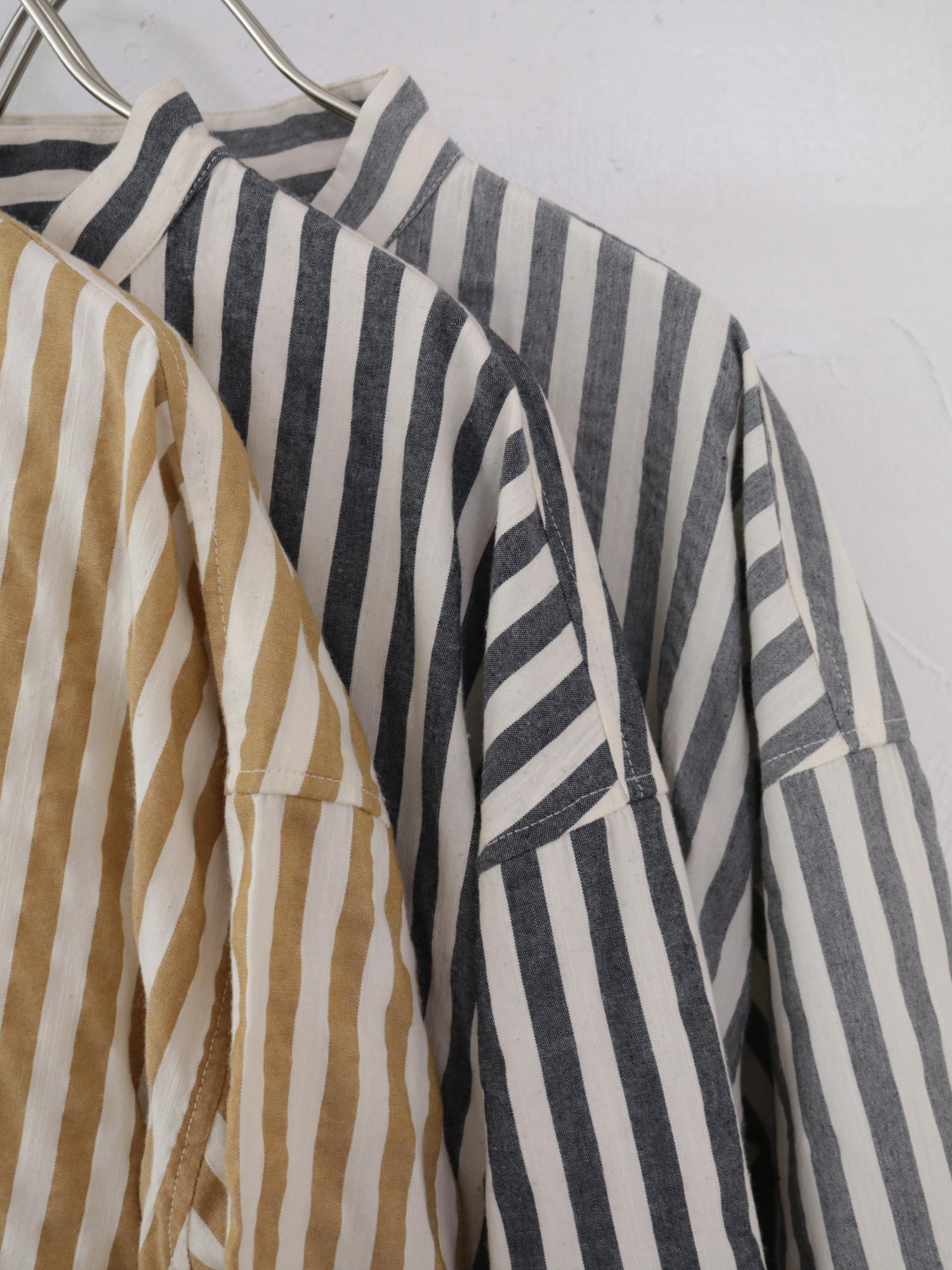 YARRA 先染めストライプスタンドワンピース YR-1544-221