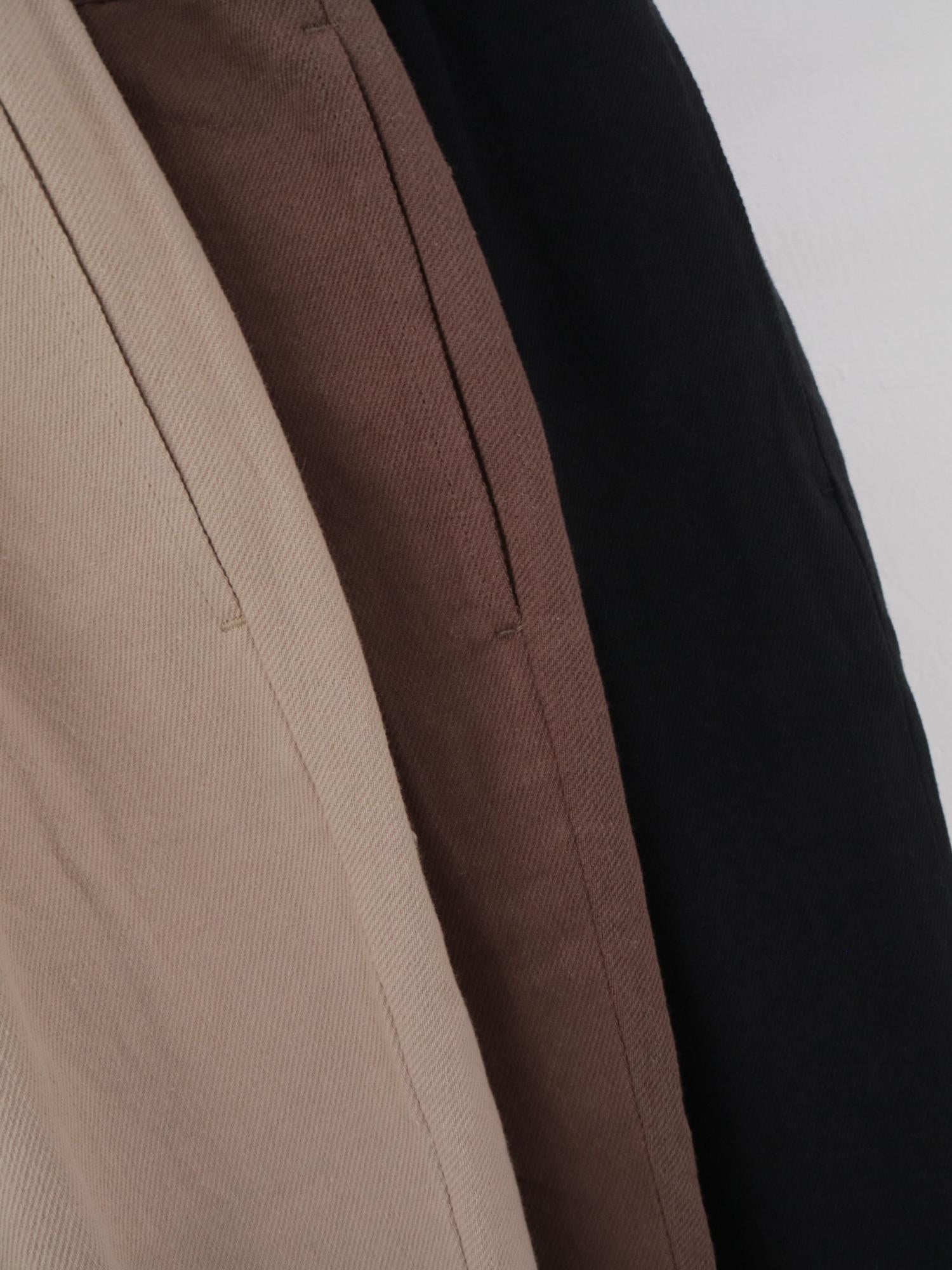 YARRA リネンコットン起毛テーパードパンツ YR-1545-219