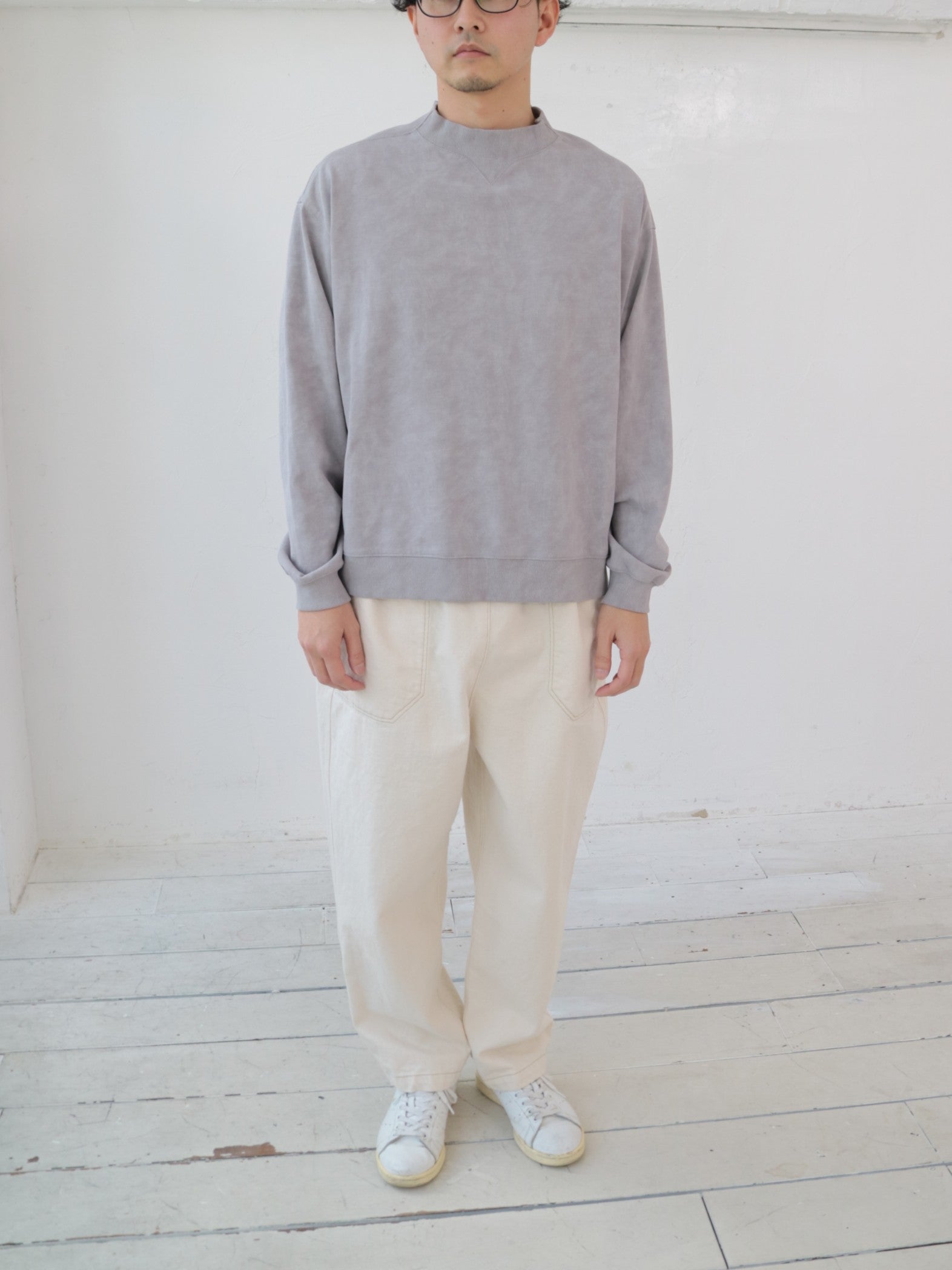 YARRA NEU ムラ染風ミニ裏毛プルオーバー NU-5541-402