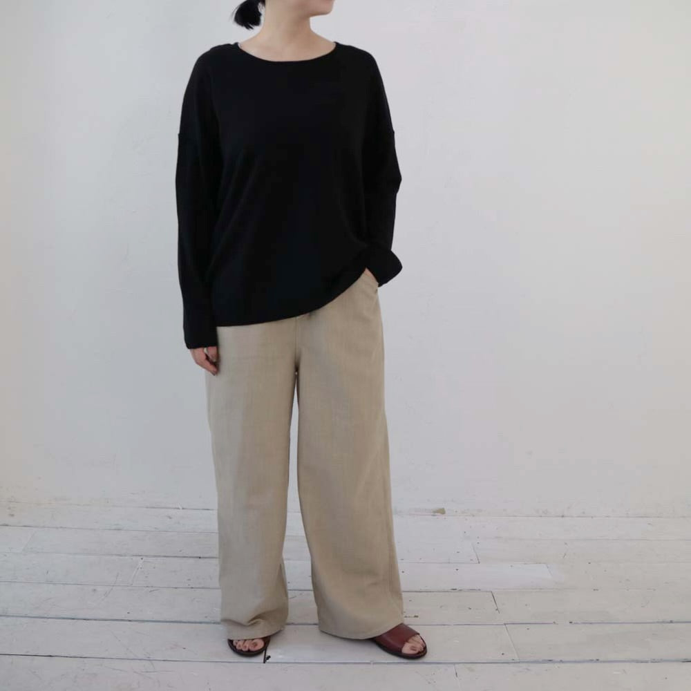 YARRA コットンカシミヤワイドプルオーバー YR-1412-201
