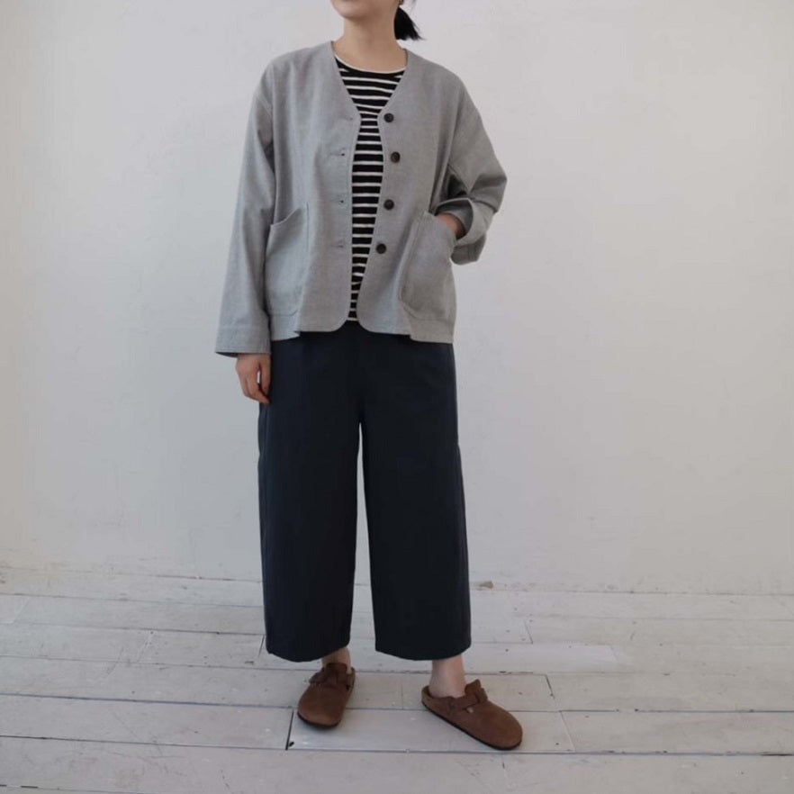 YARRA 綿100ワッシャー8分丈パンツ YR-1415-223
