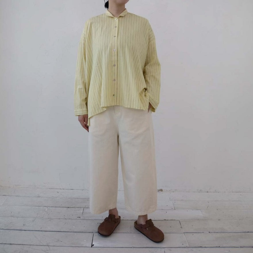 YARRA 綿100ワッシャー8分丈パンツ YR-1415-223