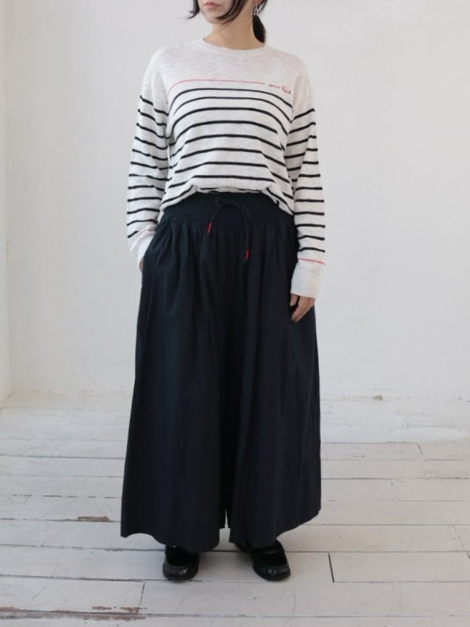 YARRA 刺繍ボーダーニットプルオーバー YR-1612-207