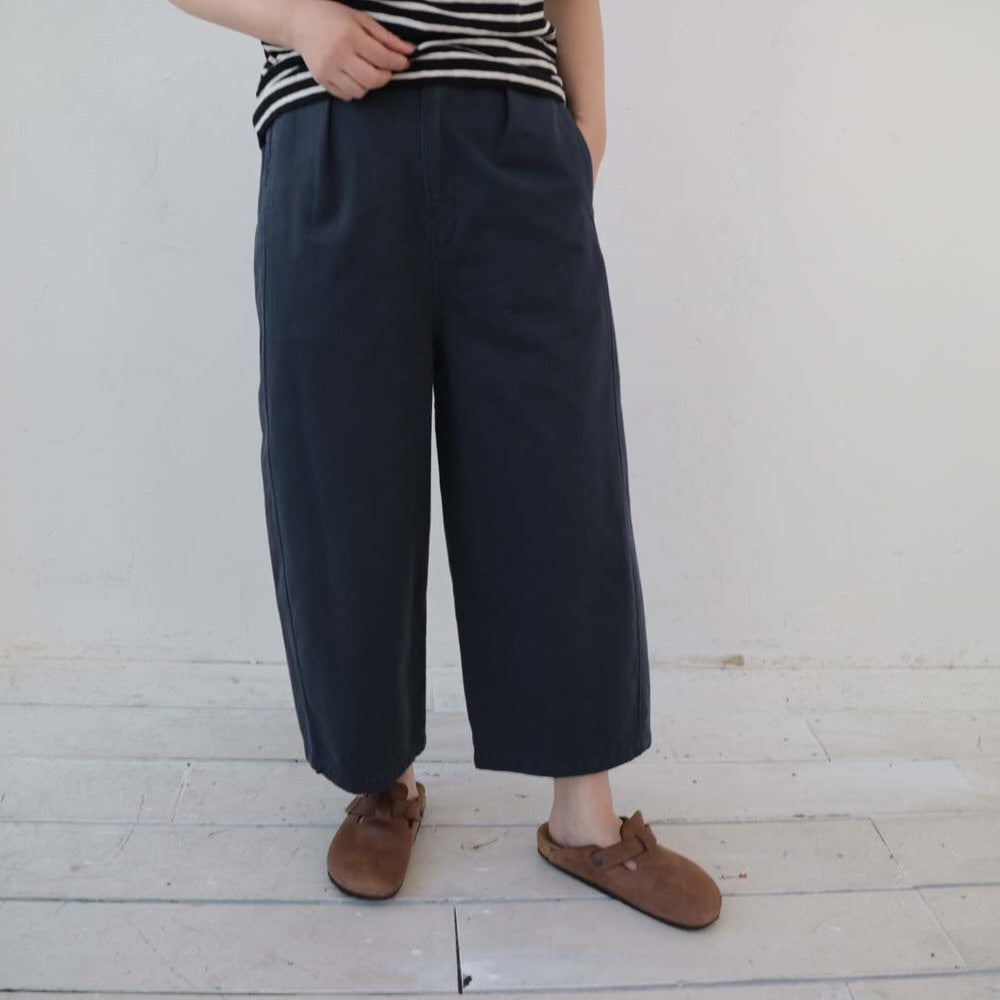 YARRA 綿100ワッシャー8分丈パンツ YR-1415-223