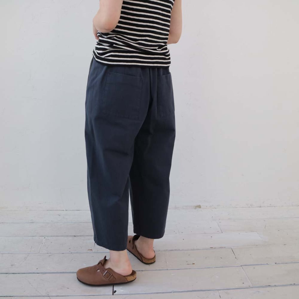 YARRA 綿100ワッシャー8分丈パンツ YR-1415-223