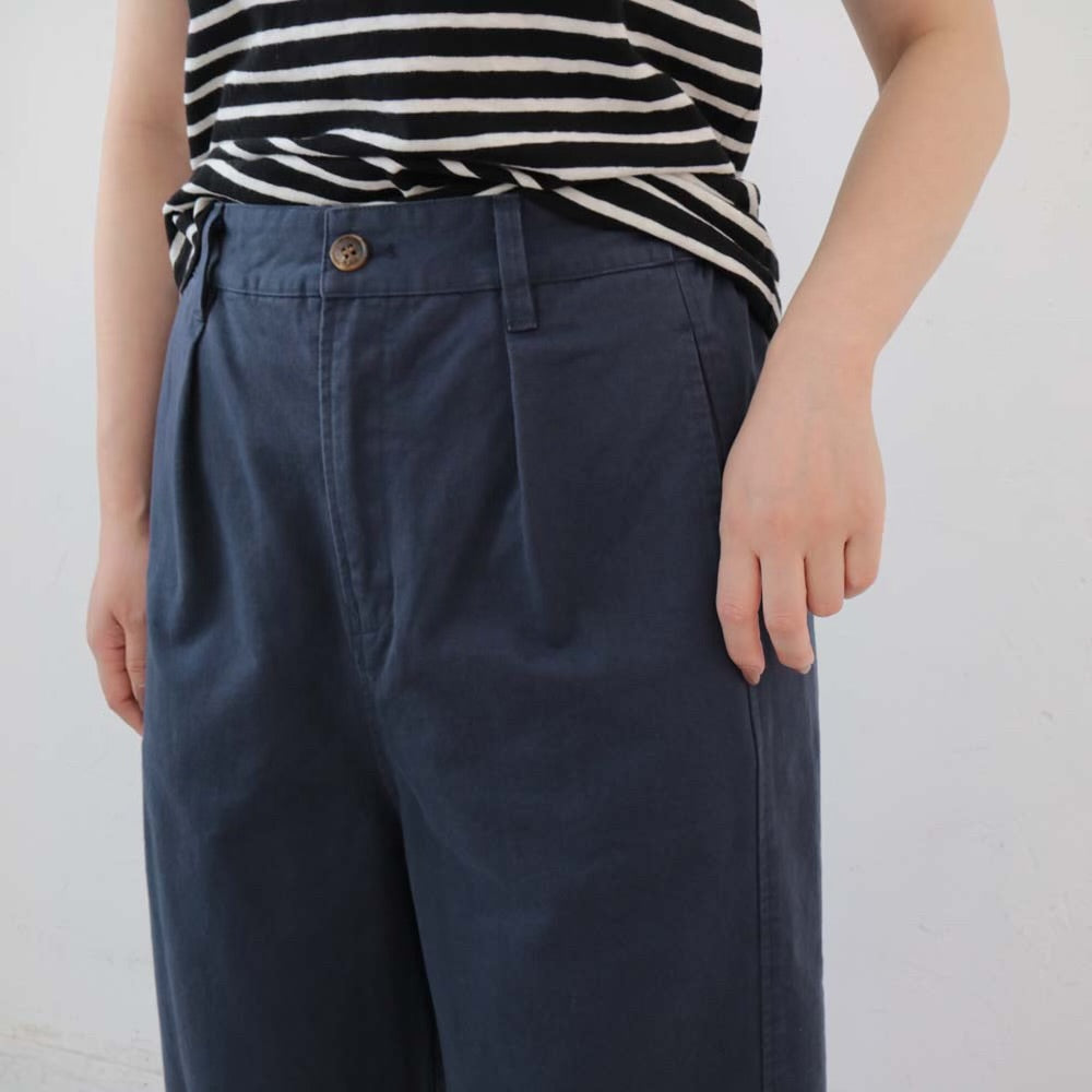 YARRA 綿100ワッシャー8分丈パンツ YR-1415-223