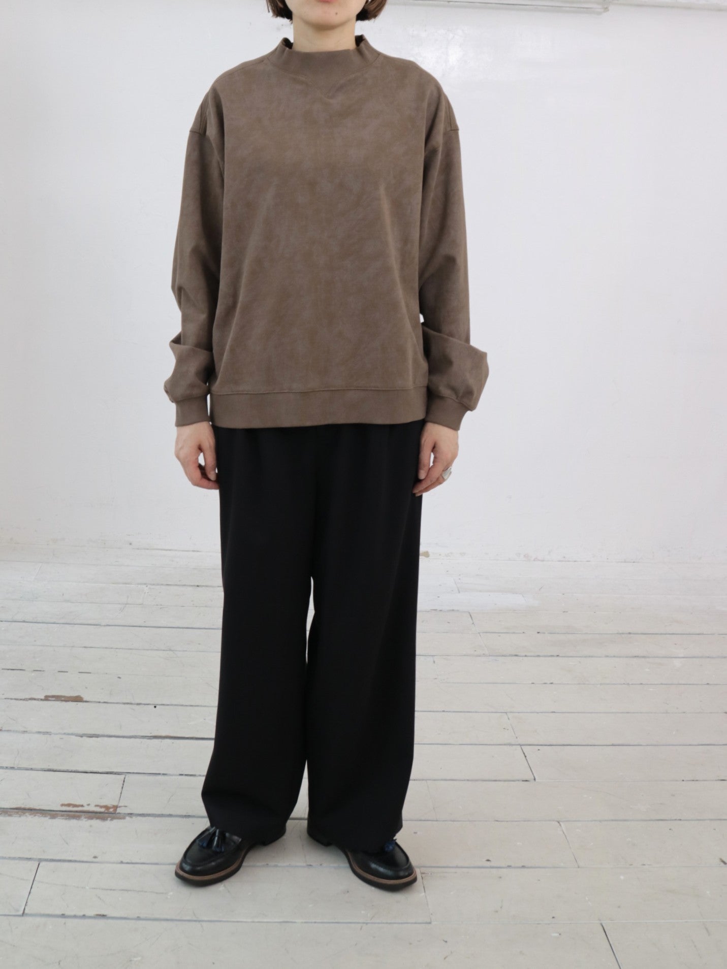 YARRA NEU ムラ染風ミニ裏毛プルオーバー NU-5541-402