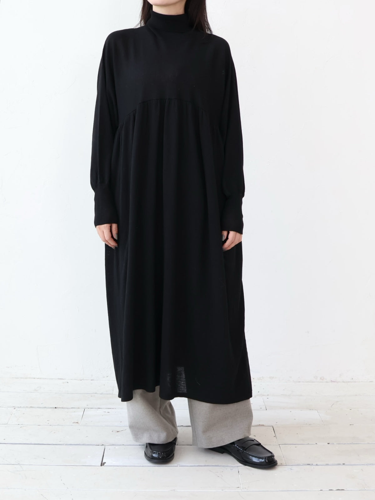 doux bleu タートルネック ニットワンピース DB-2654-045