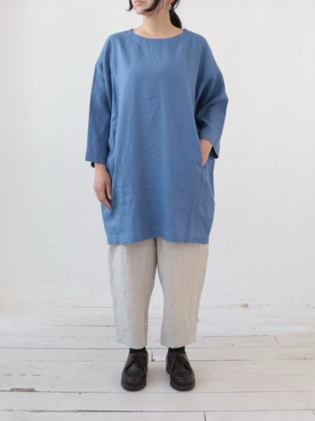 YARRA リネンバックカーブワンピース YR-1614-227