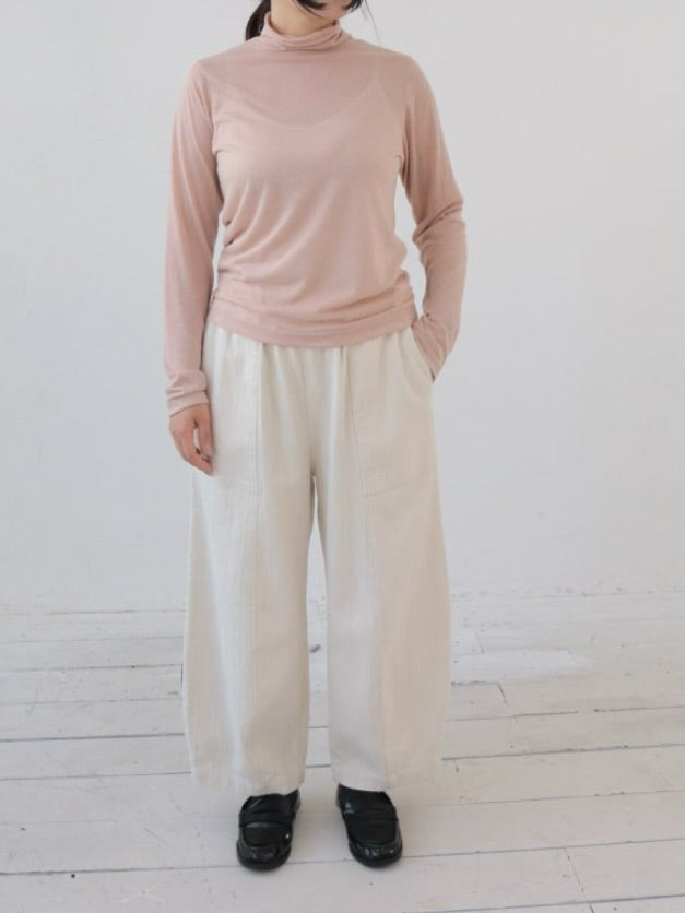 YARRA リネンブレンドタートルプルオーバー YR-1611-204