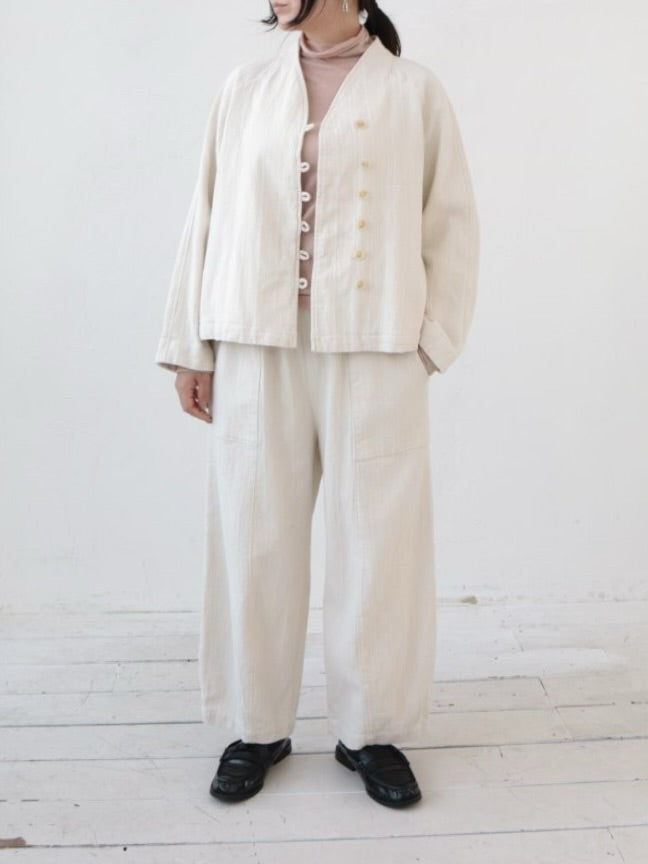 YARRA 甘撚りツイルパネルラインパンツ YR-1615-231