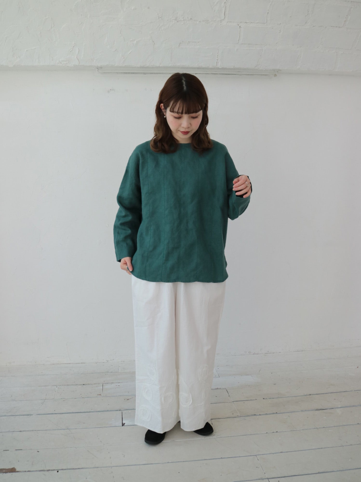 YARRA リネン100切替ブラウス YR-1543-239