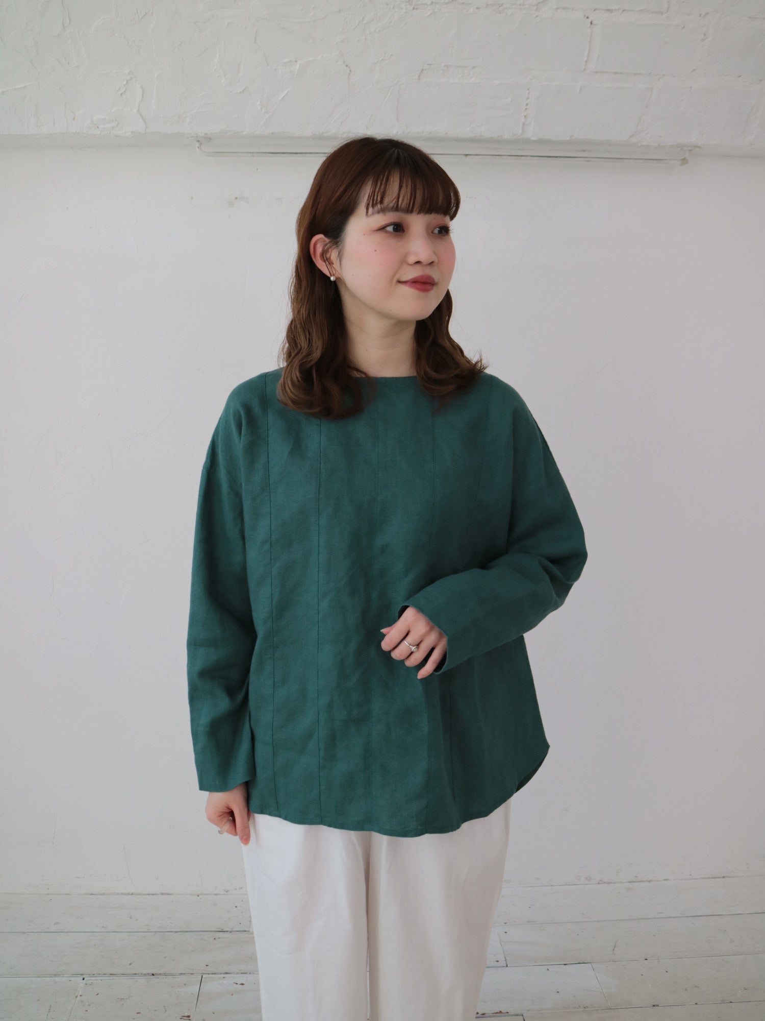 YARRA リネン100切替ブラウス YR-1543-239