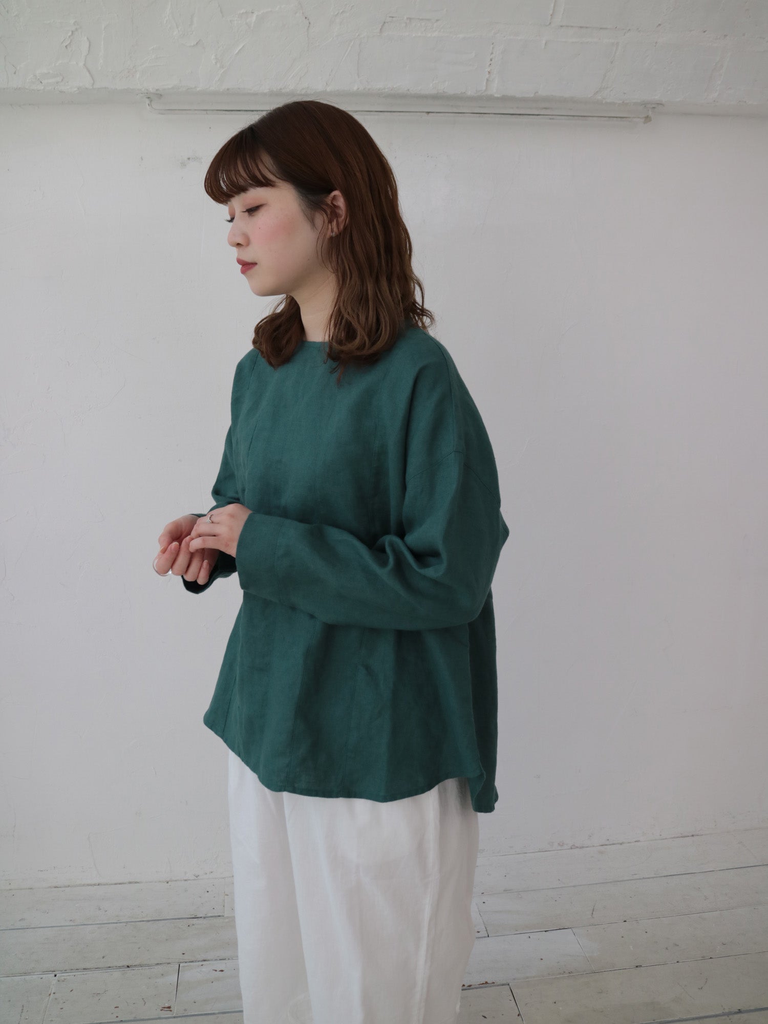 YARRA リネン100切替ブラウス YR-1543-239