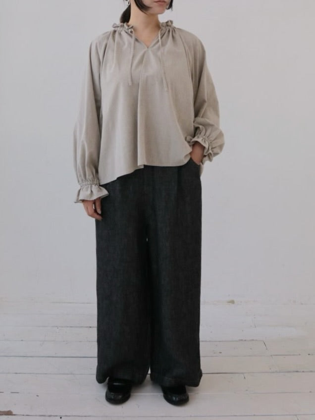 YARRA ミニフリルスキッパーブラウス YR-1613-212