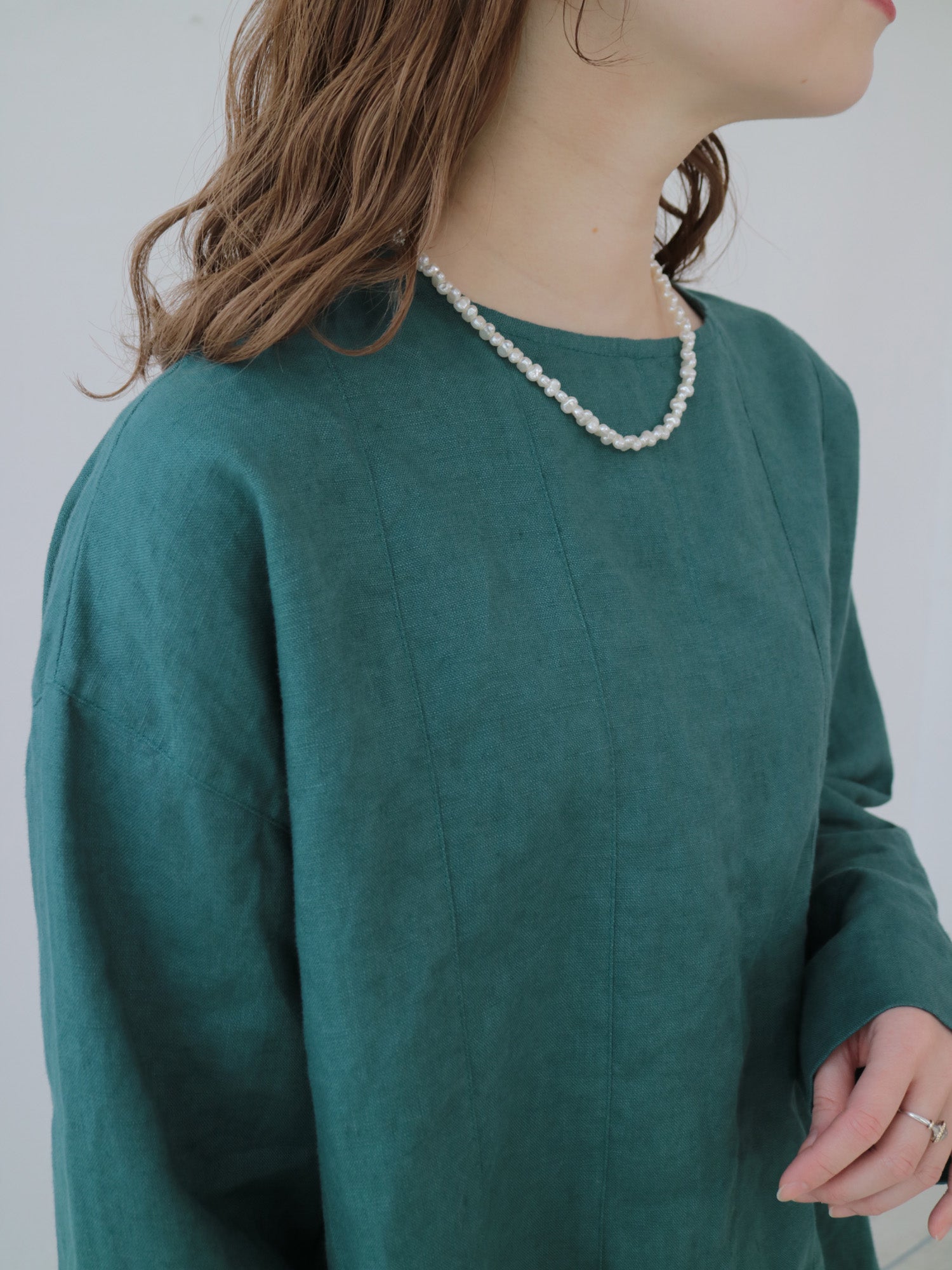 YARRA リネン100切替ブラウス YR-1543-239