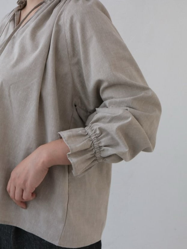 YARRA ミニフリルスキッパーブラウス YR-1613-212