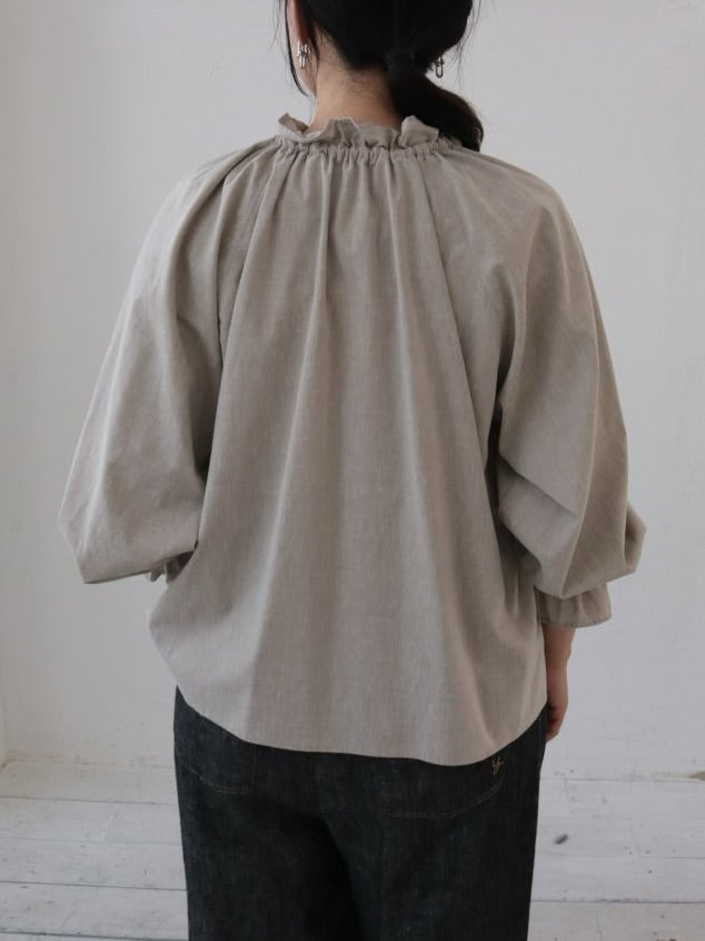 YARRA ミニフリルスキッパーブラウス YR-1613-212