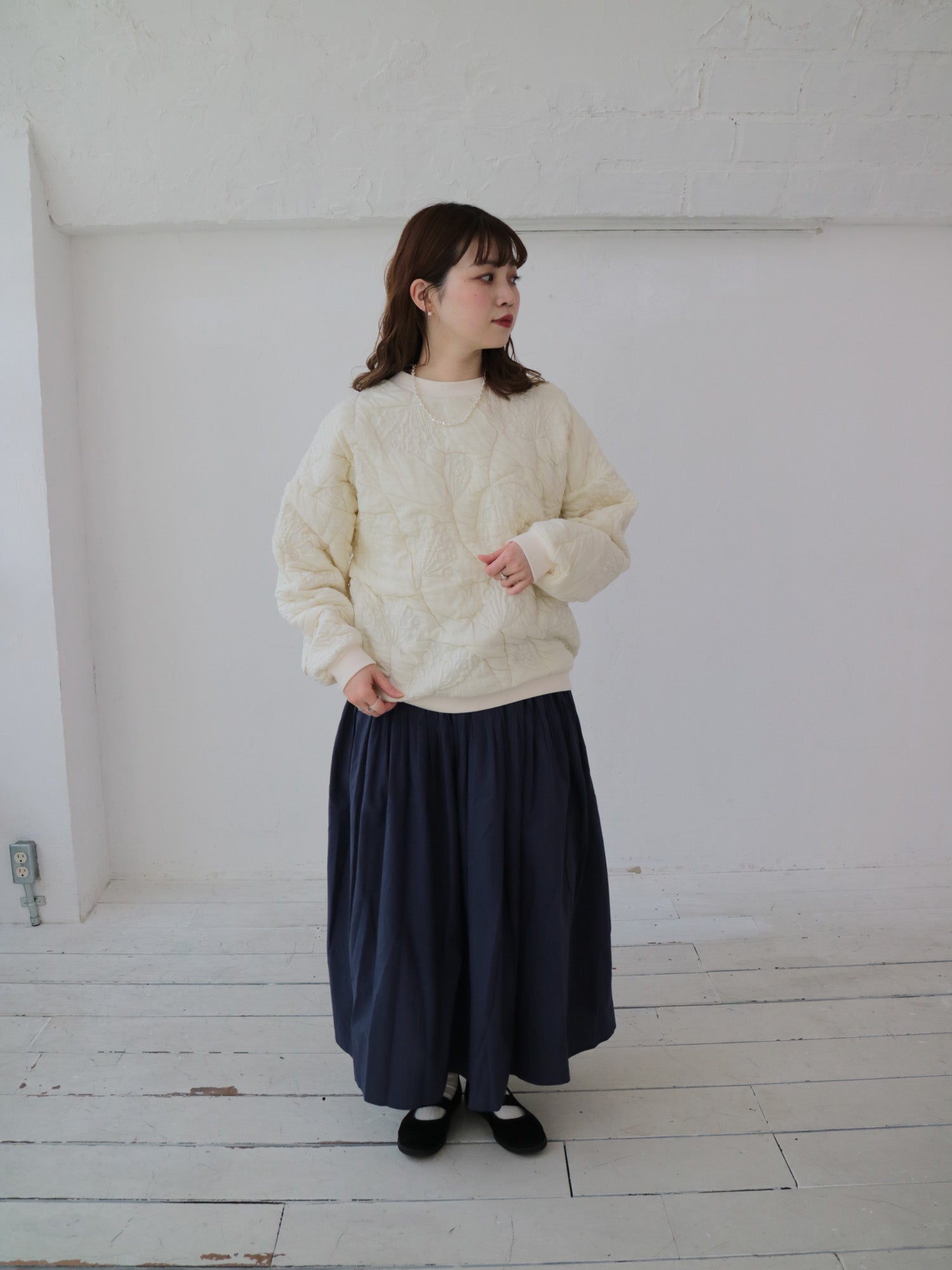 YARRA 木の実キルトJQDドロッププルオーバー YR-1541-225