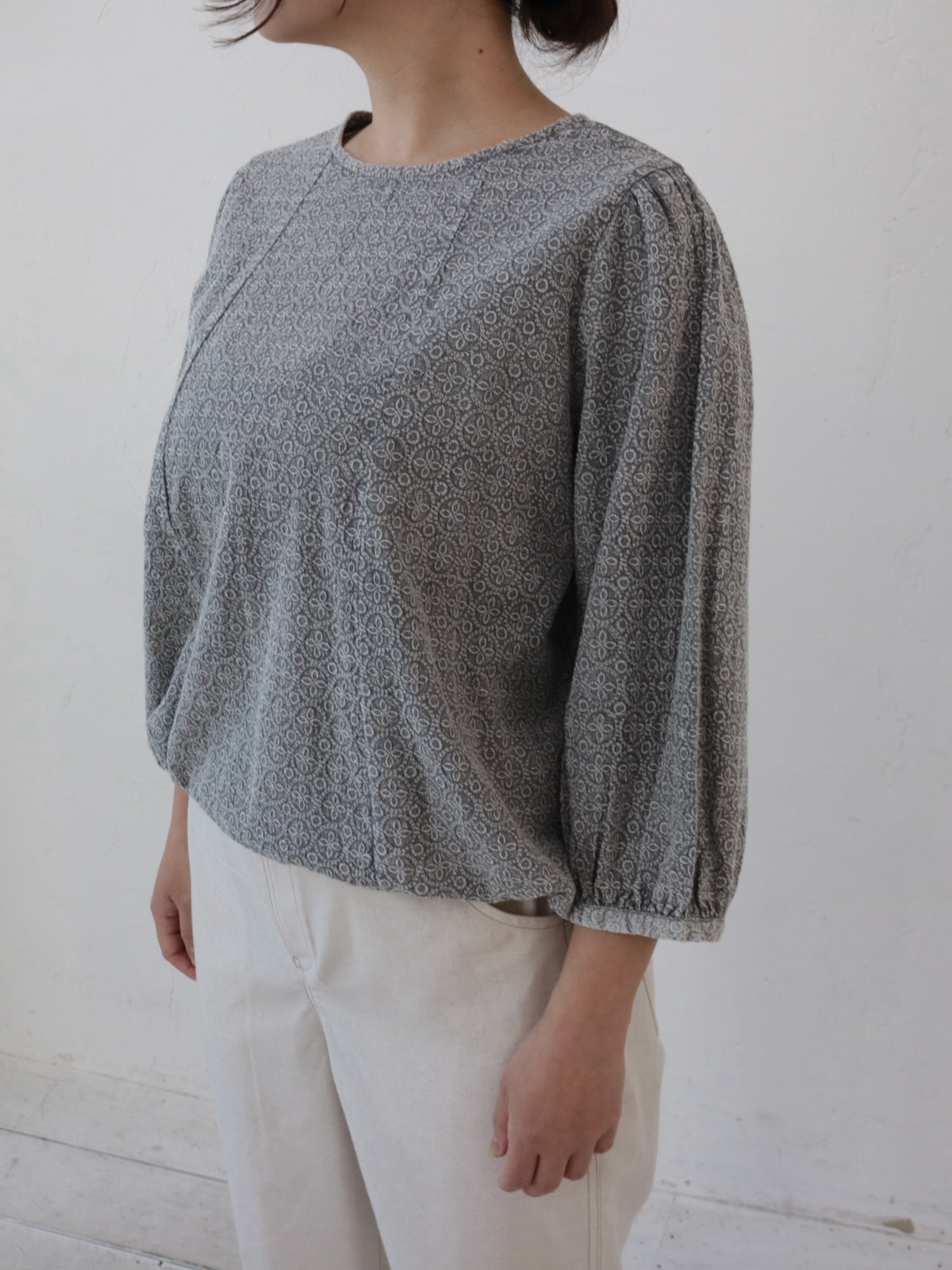 YARRA INDIAエンザイム刺繍ブラウス YR-1513-236