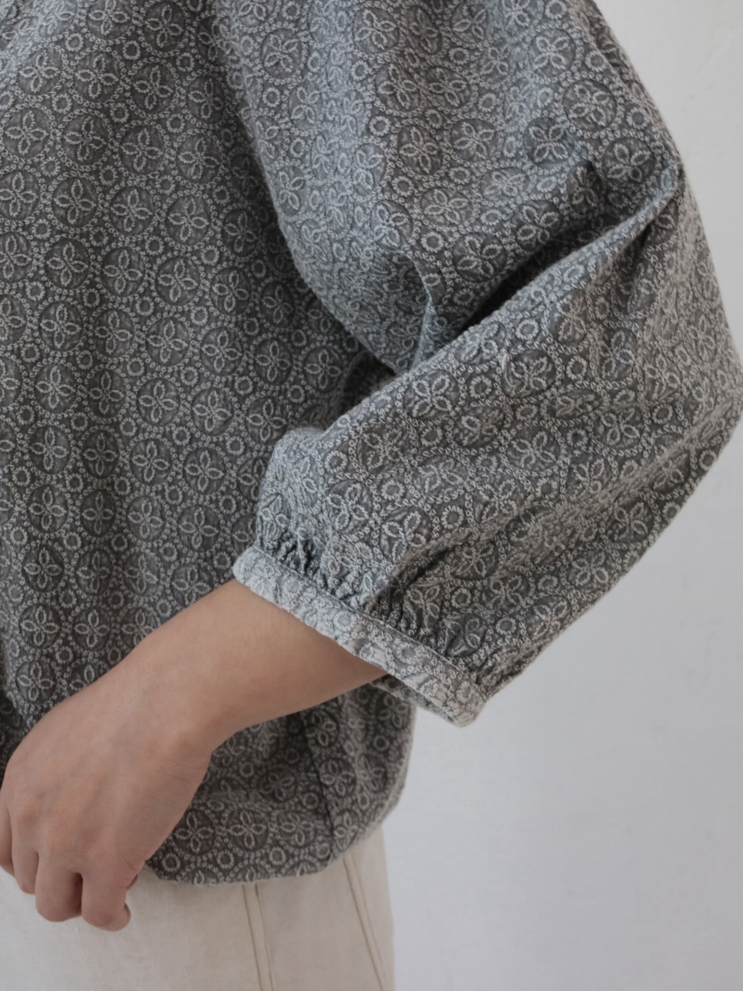 YARRA INDIAエンザイム刺繍ブラウス YR-1513-236