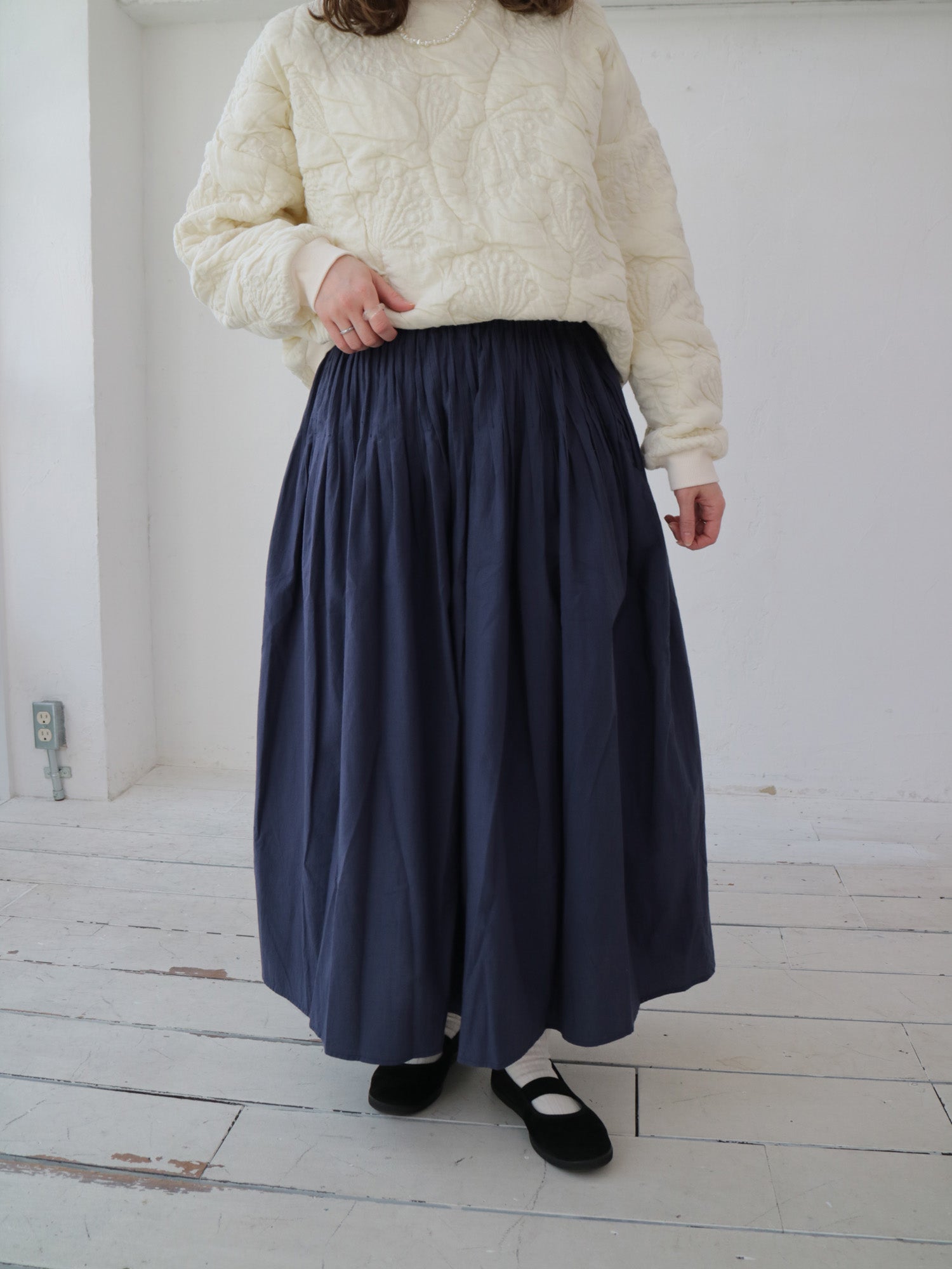 YARRA INDIAウエストピンタックスカート YR-1546-246