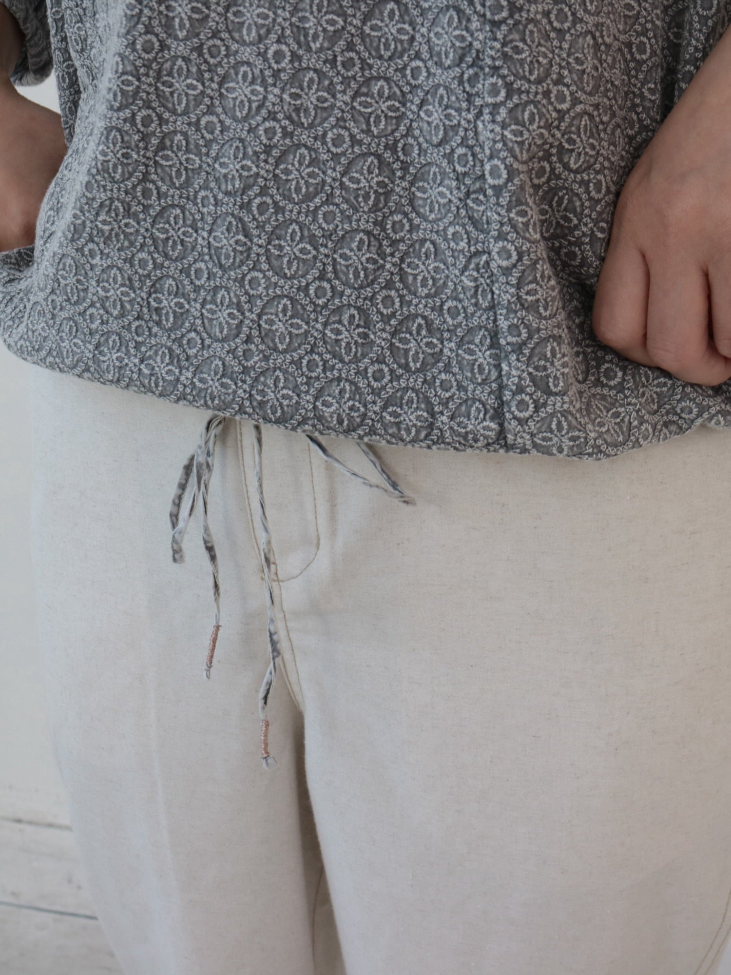 YARRA INDIAエンザイム刺繍ブラウス YR-1513-236