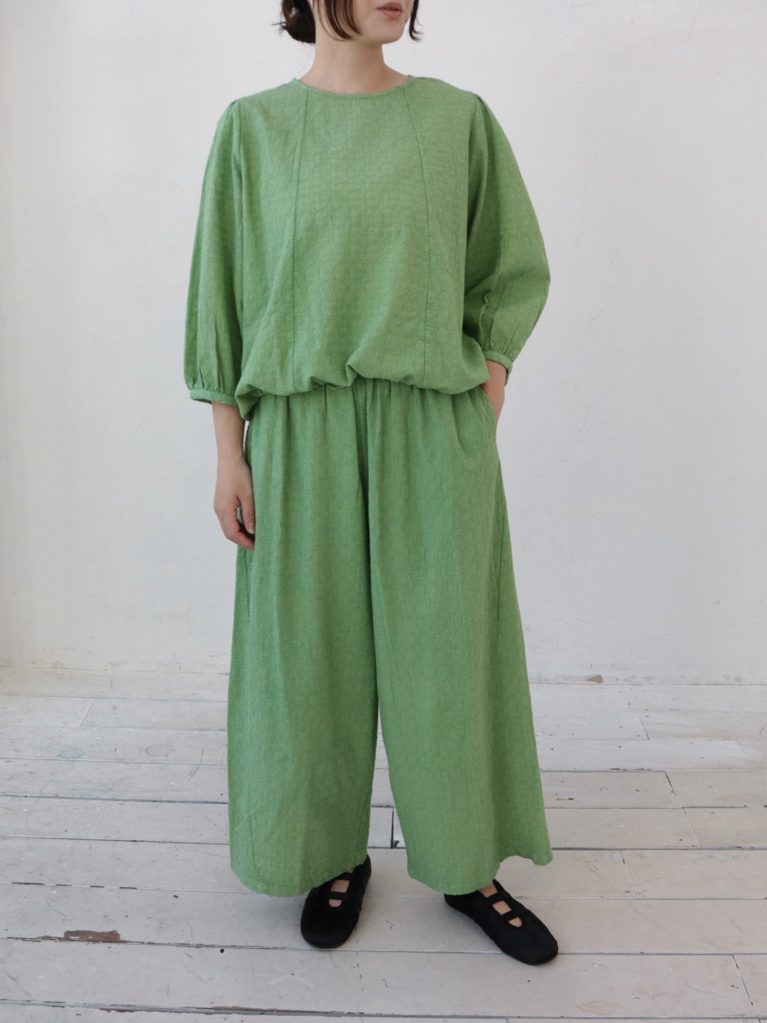 YARRA INDIAエンザイム刺繍ブラウス YR-1513-236