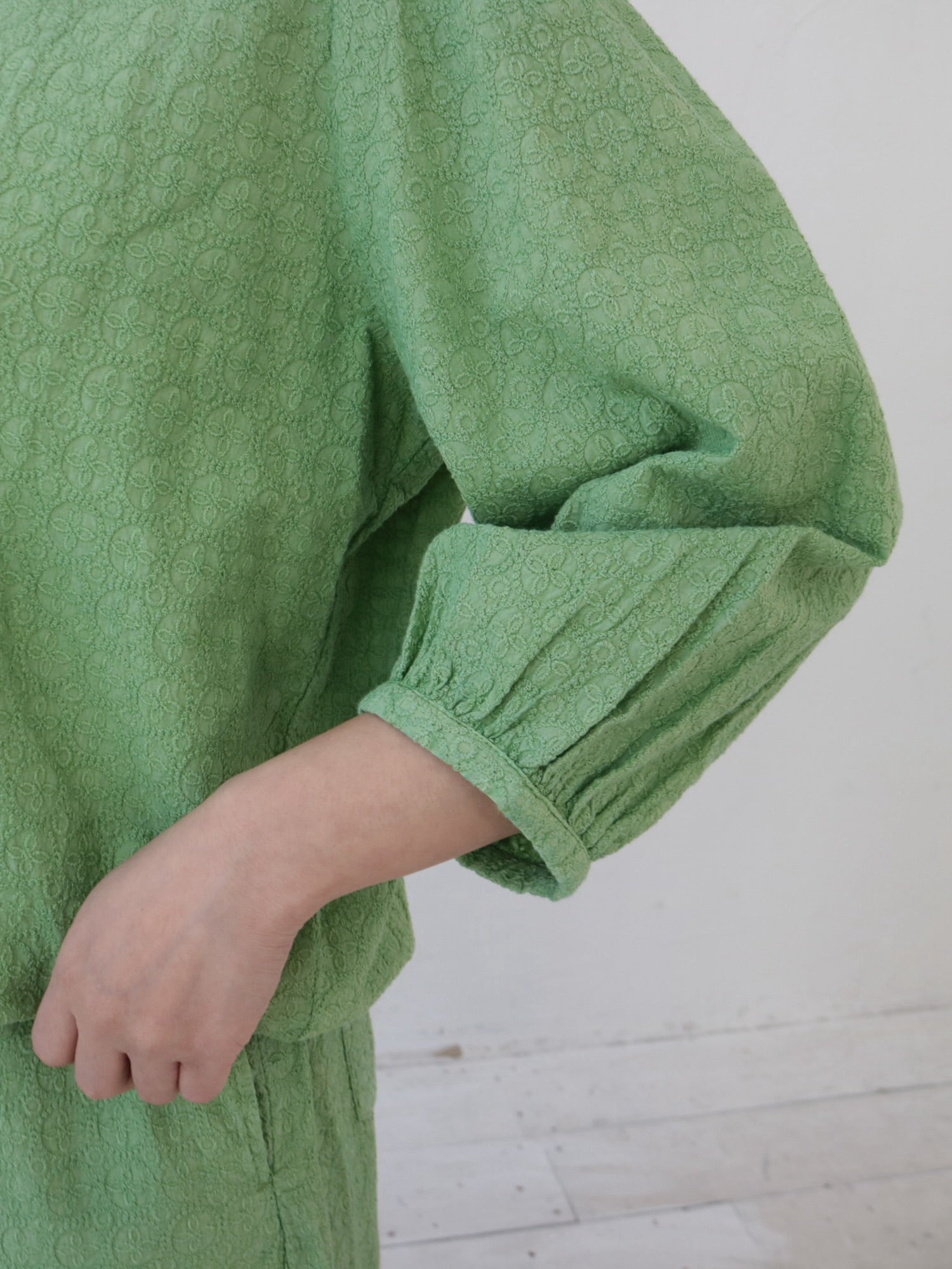 YARRA INDIAエンザイム刺繍ブラウス YR-1513-236