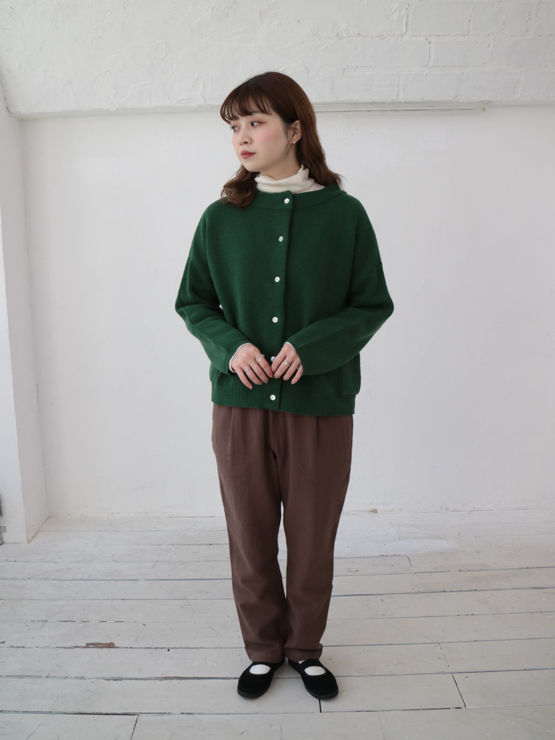 YARRA リネンコットン起毛テーパードパンツ YR-1545-219