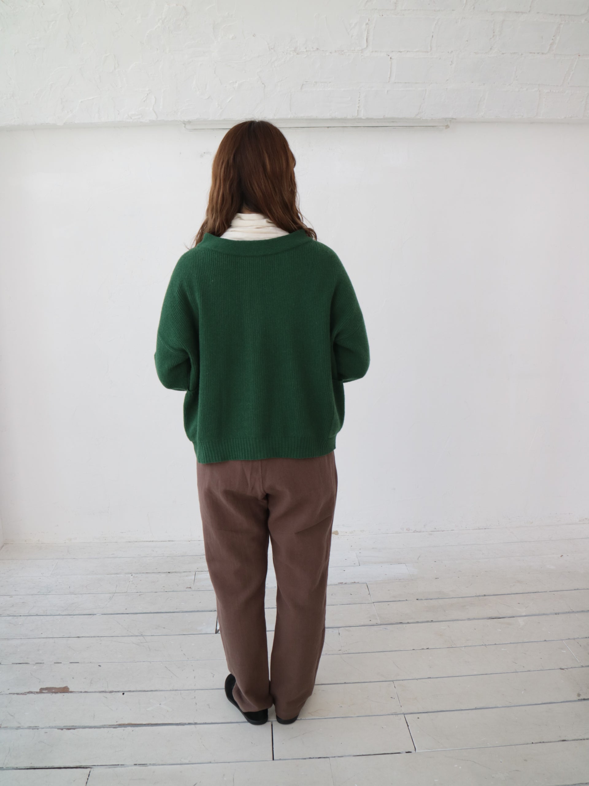 YARRA リネンコットン起毛テーパードパンツ YR-1545-219