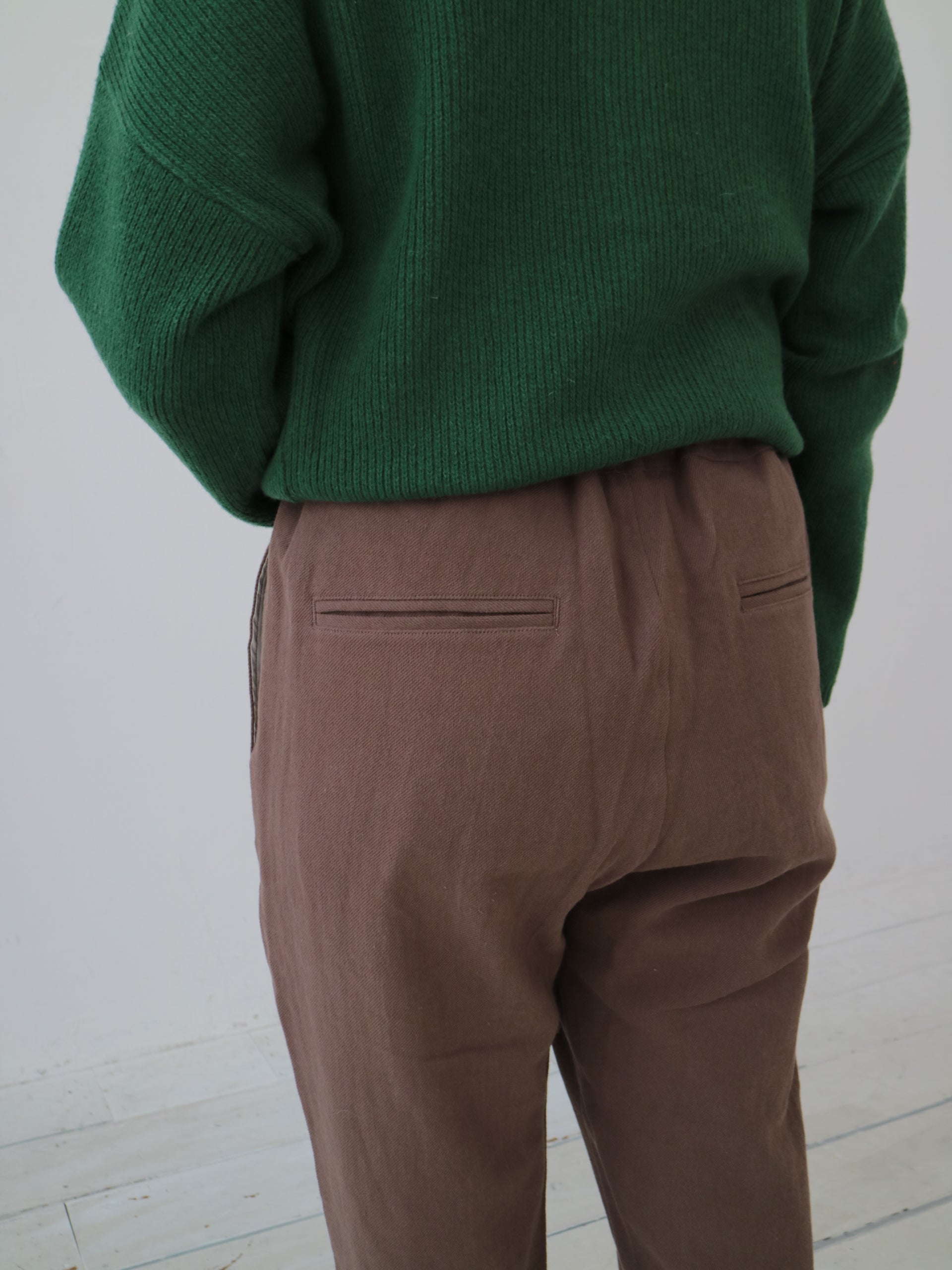 YARRA リネンコットン起毛テーパードパンツ YR-1545-219