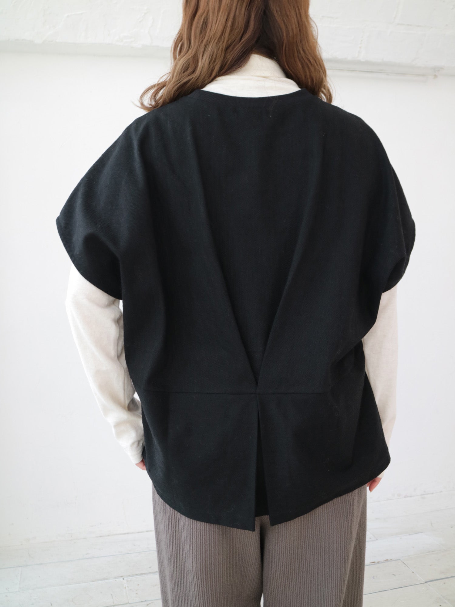 YARRA 綿麻ツイードカットプルオーバー YR-1541-279